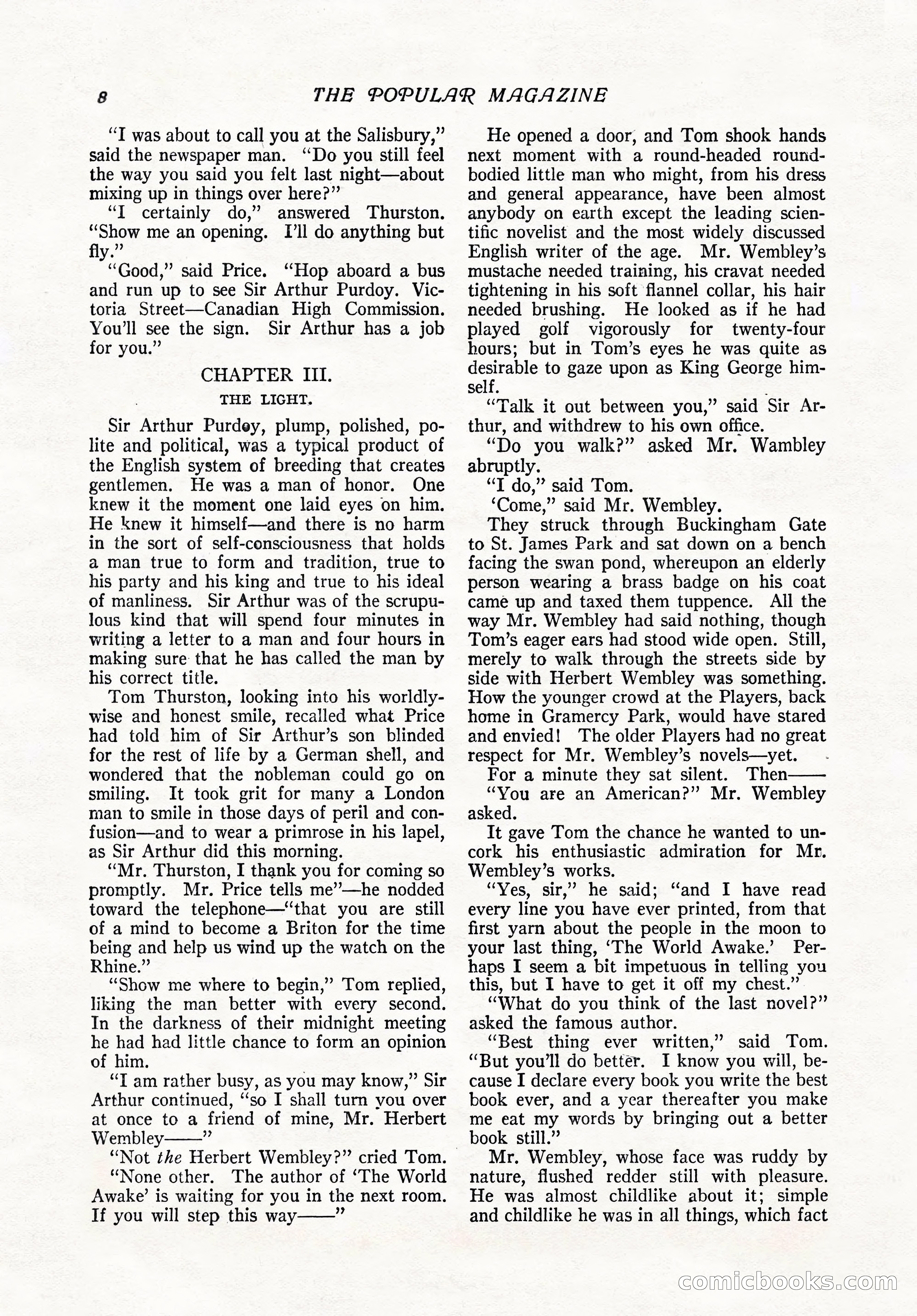 The Popular Magazine, February 7, 1919 — page 14 of 212
