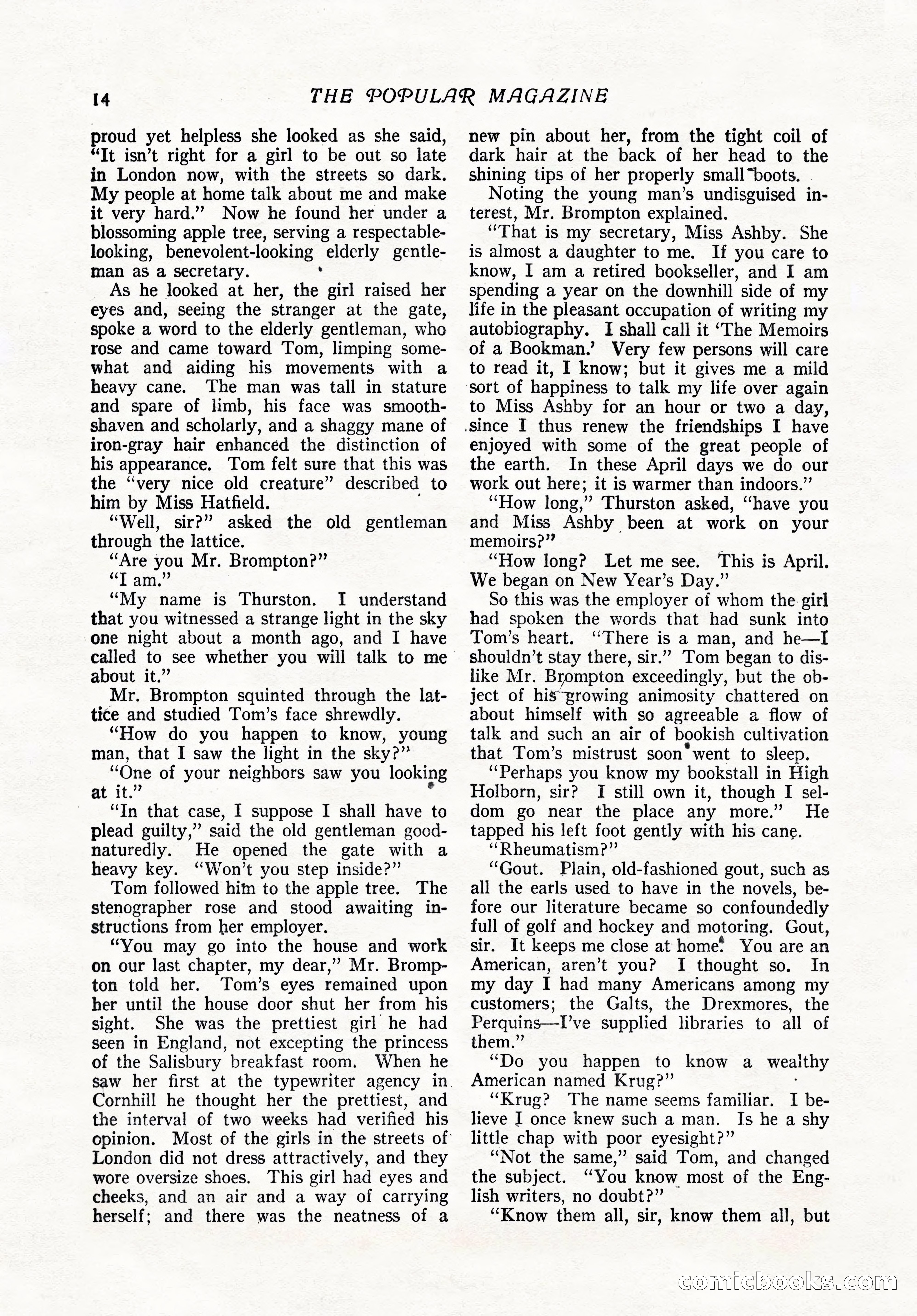 The Popular Magazine, February 7, 1919 — page 20 of 212
