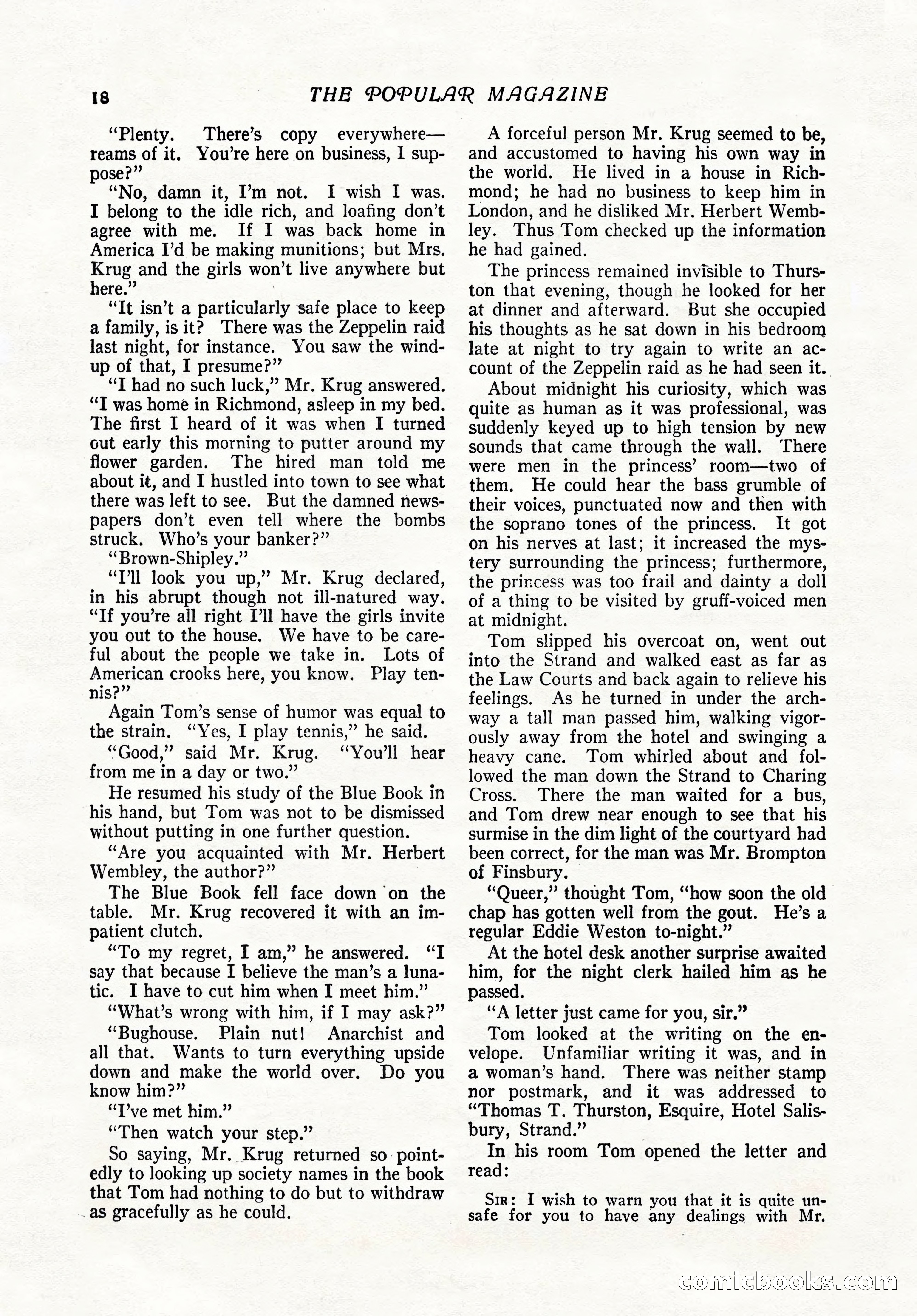 The Popular Magazine, February 7, 1919 — page 24 of 212