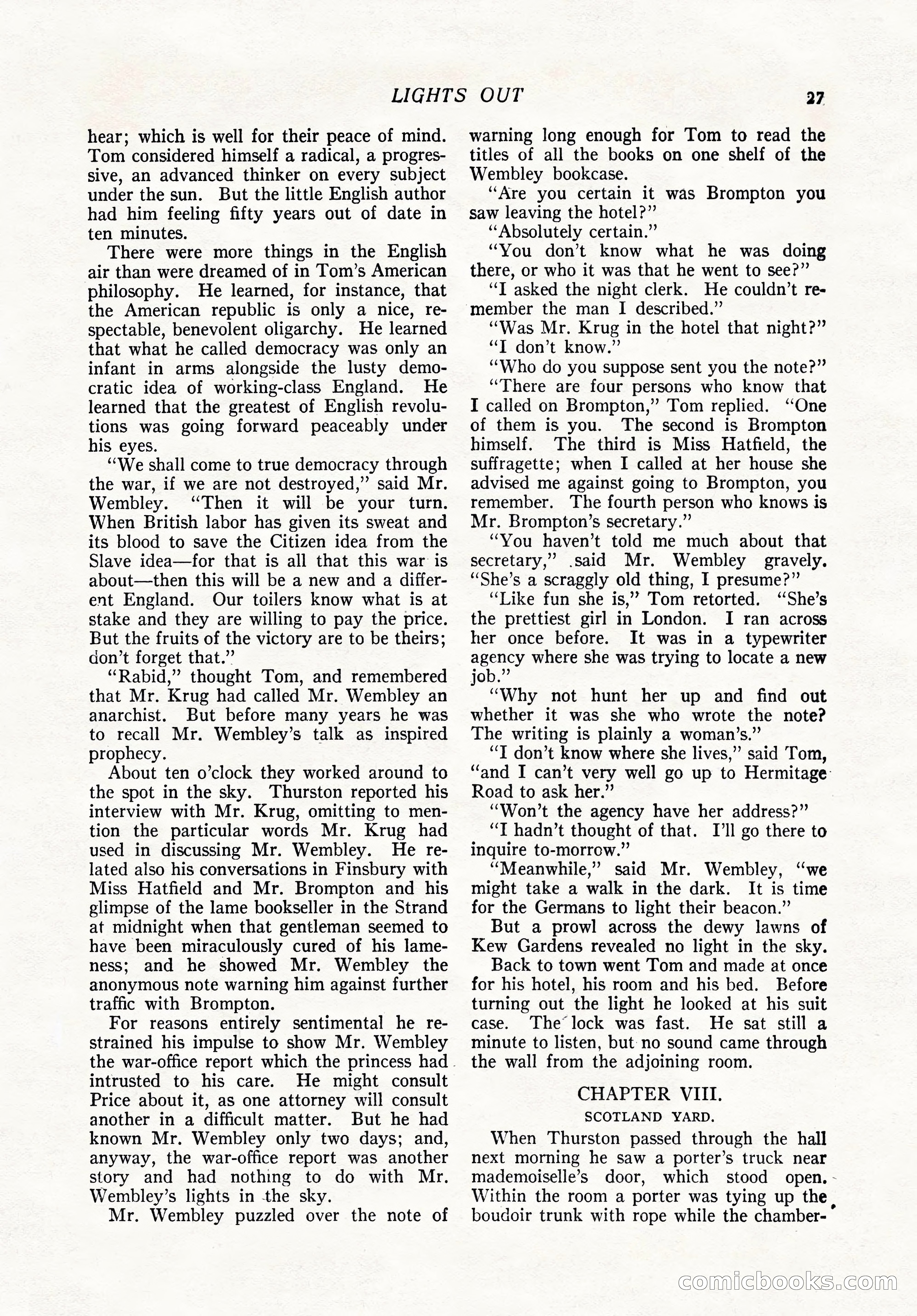 The Popular Magazine, February 7, 1919 — page 33 of 212