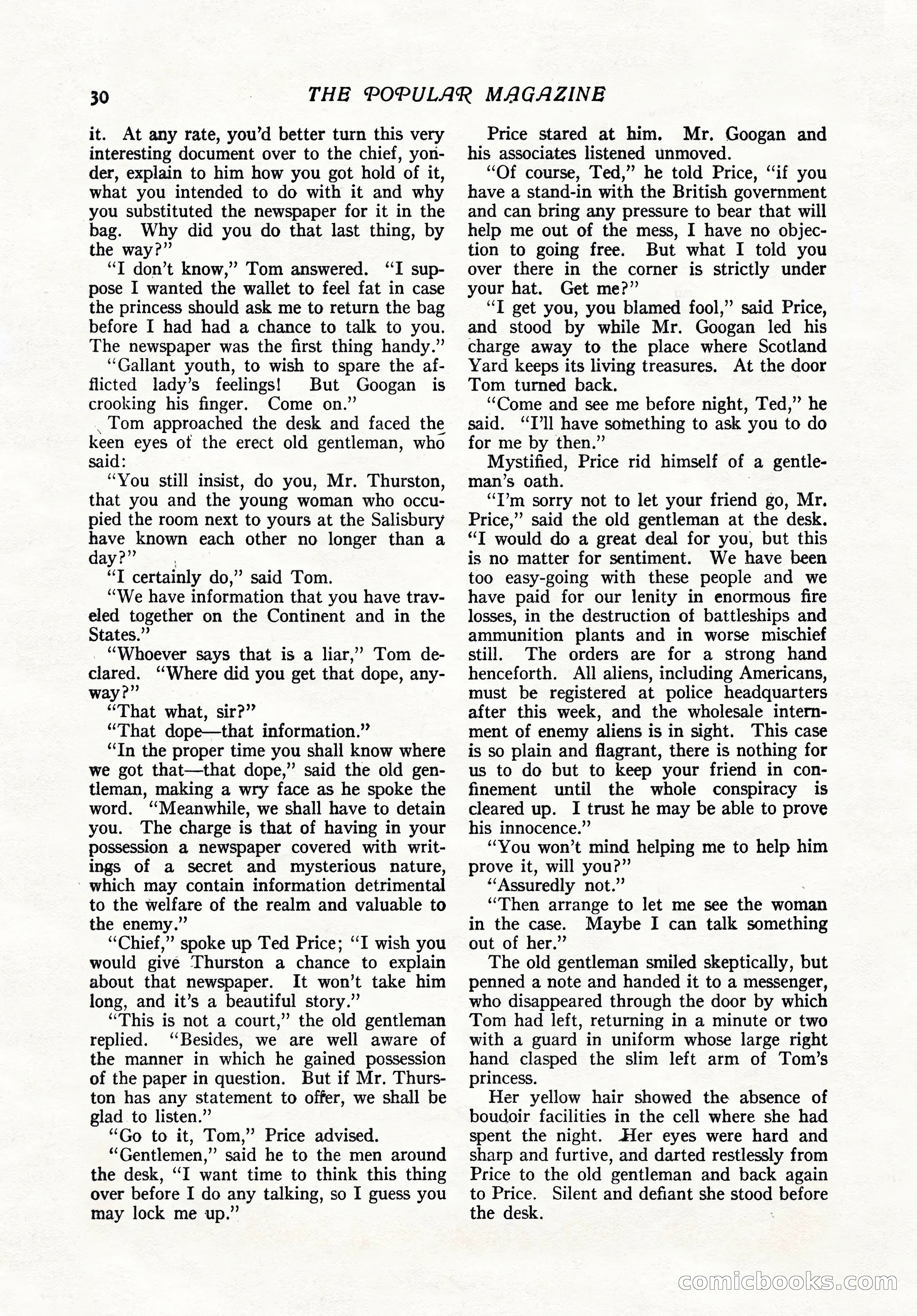 The Popular Magazine, February 7, 1919 — page 36 of 212