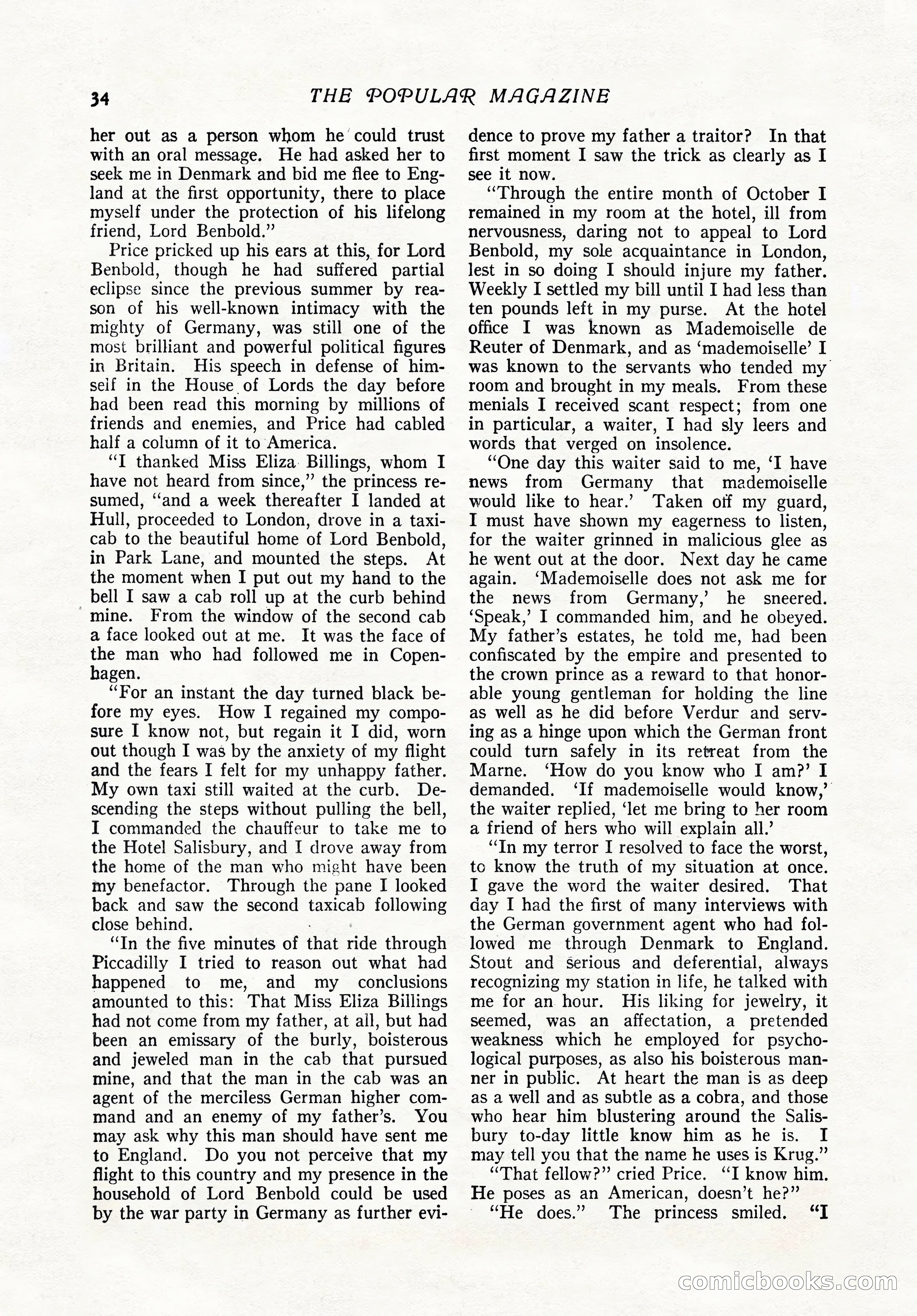 The Popular Magazine, February 7, 1919 — page 40 of 212