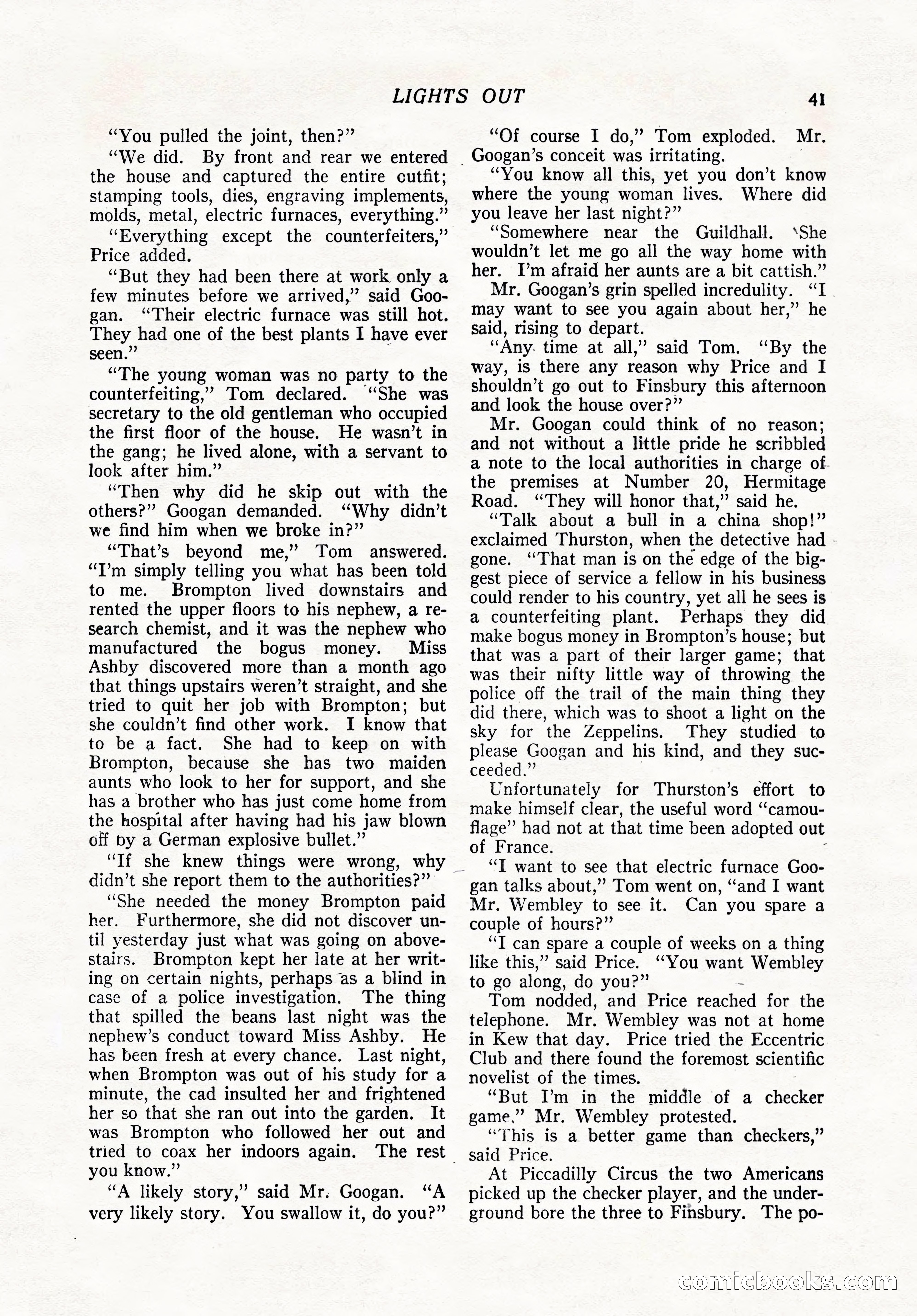 The Popular Magazine, February 7, 1919 — page 47 of 212