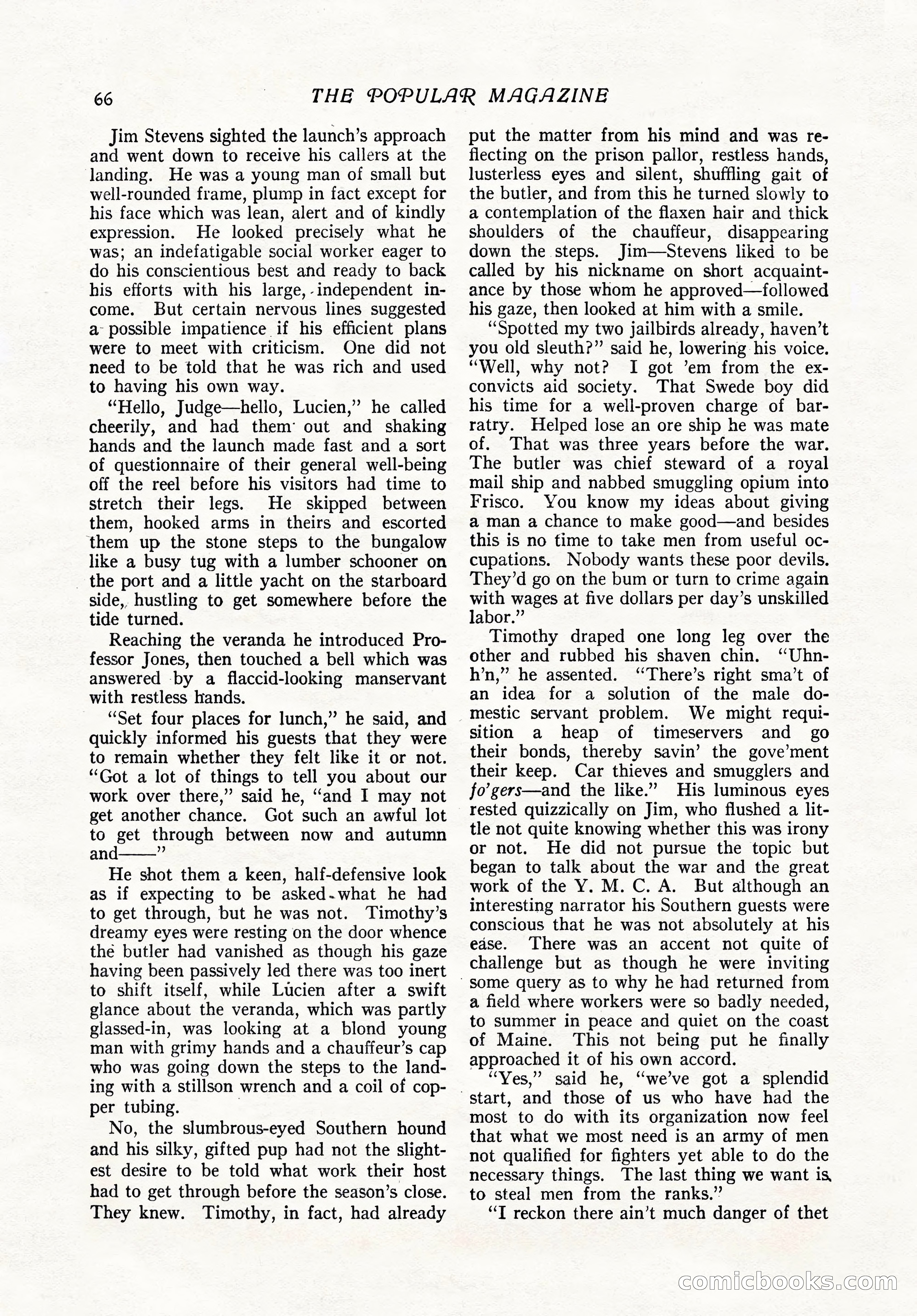 The Popular Magazine, February 7, 1919 — page 72 of 212