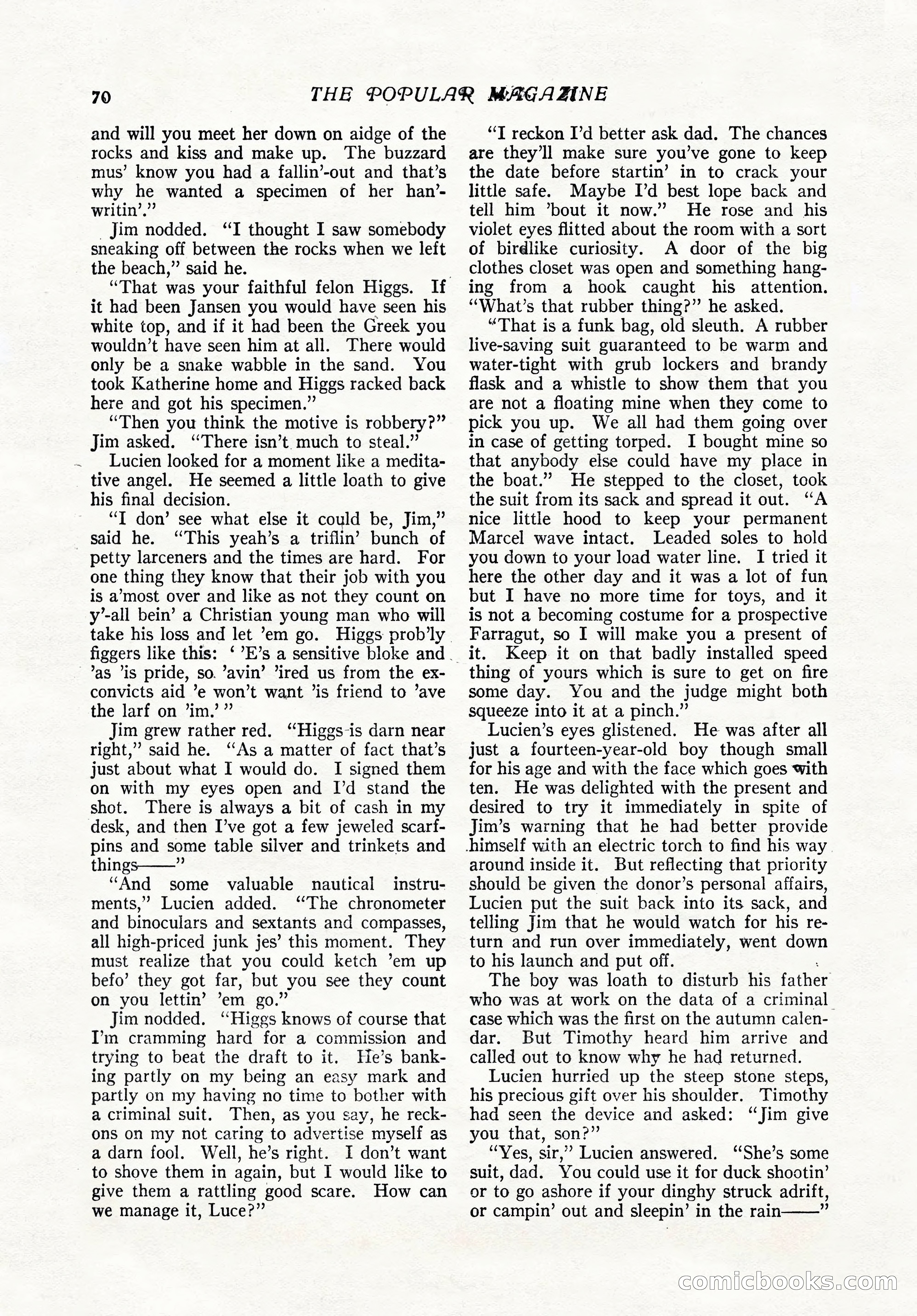 The Popular Magazine, February 7, 1919 — page 76 of 212