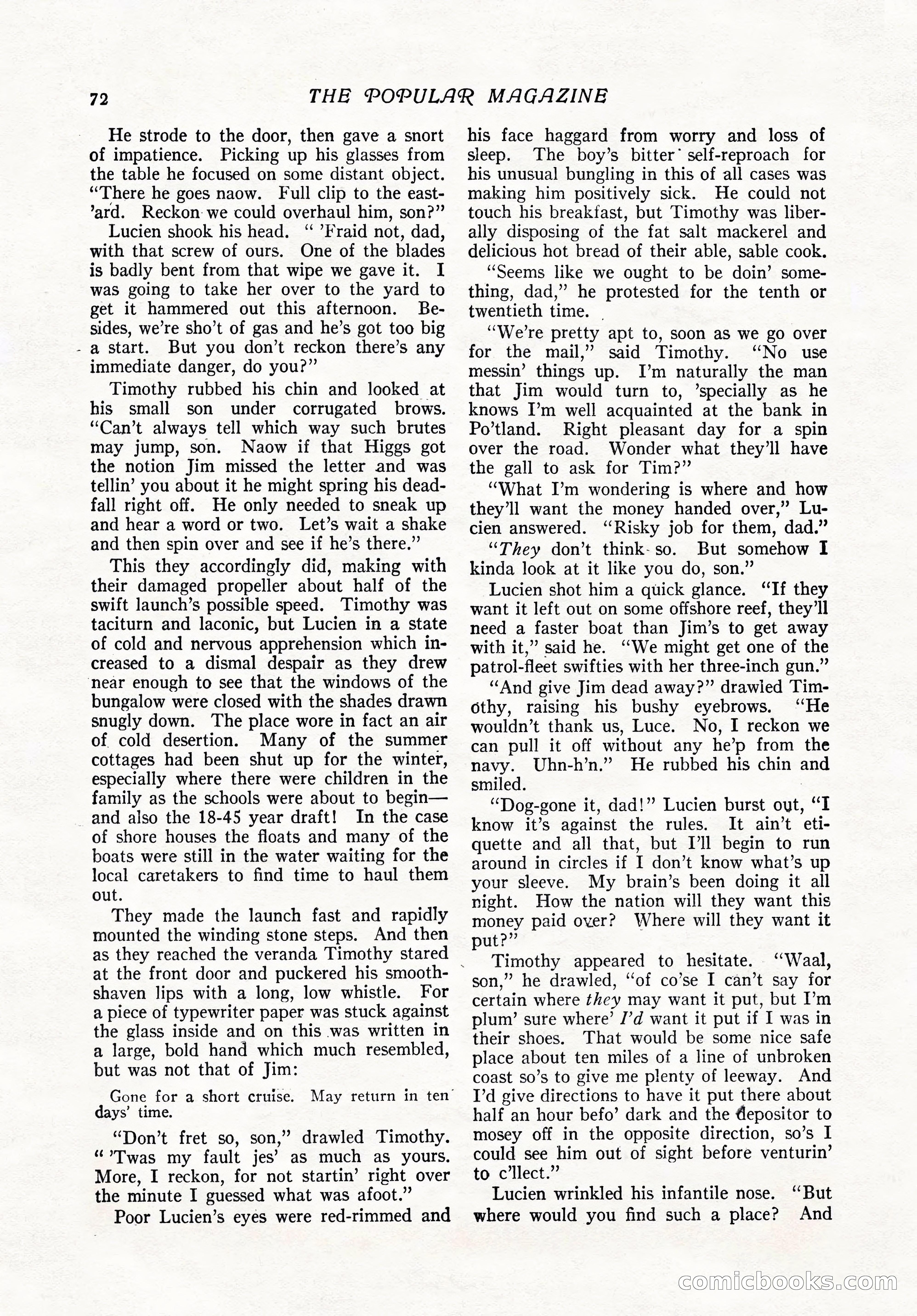 The Popular Magazine, February 7, 1919 — page 78 of 212