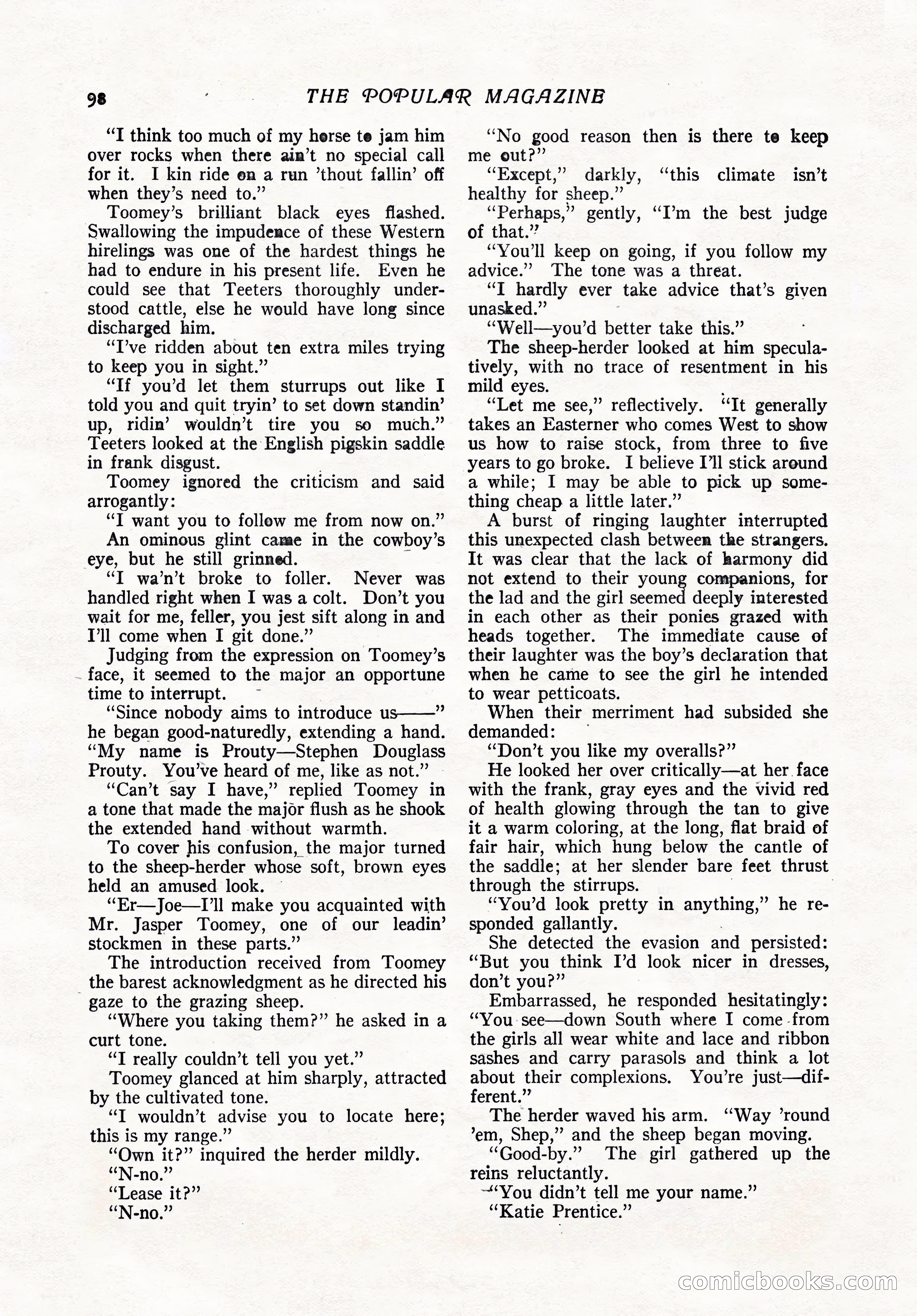 The Popular Magazine, February 7, 1919 — page 104 of 212