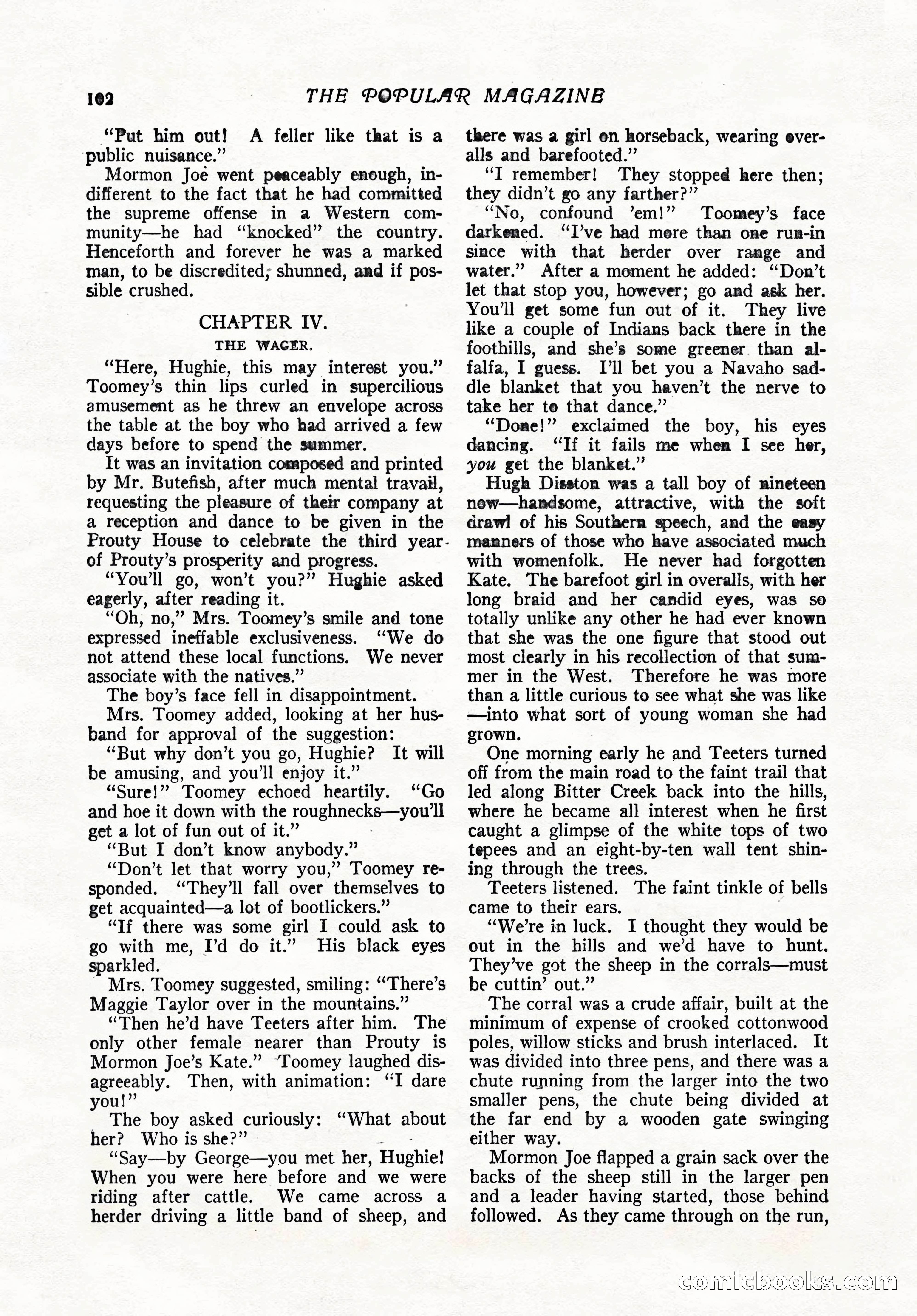 The Popular Magazine, February 7, 1919 — page 108 of 212