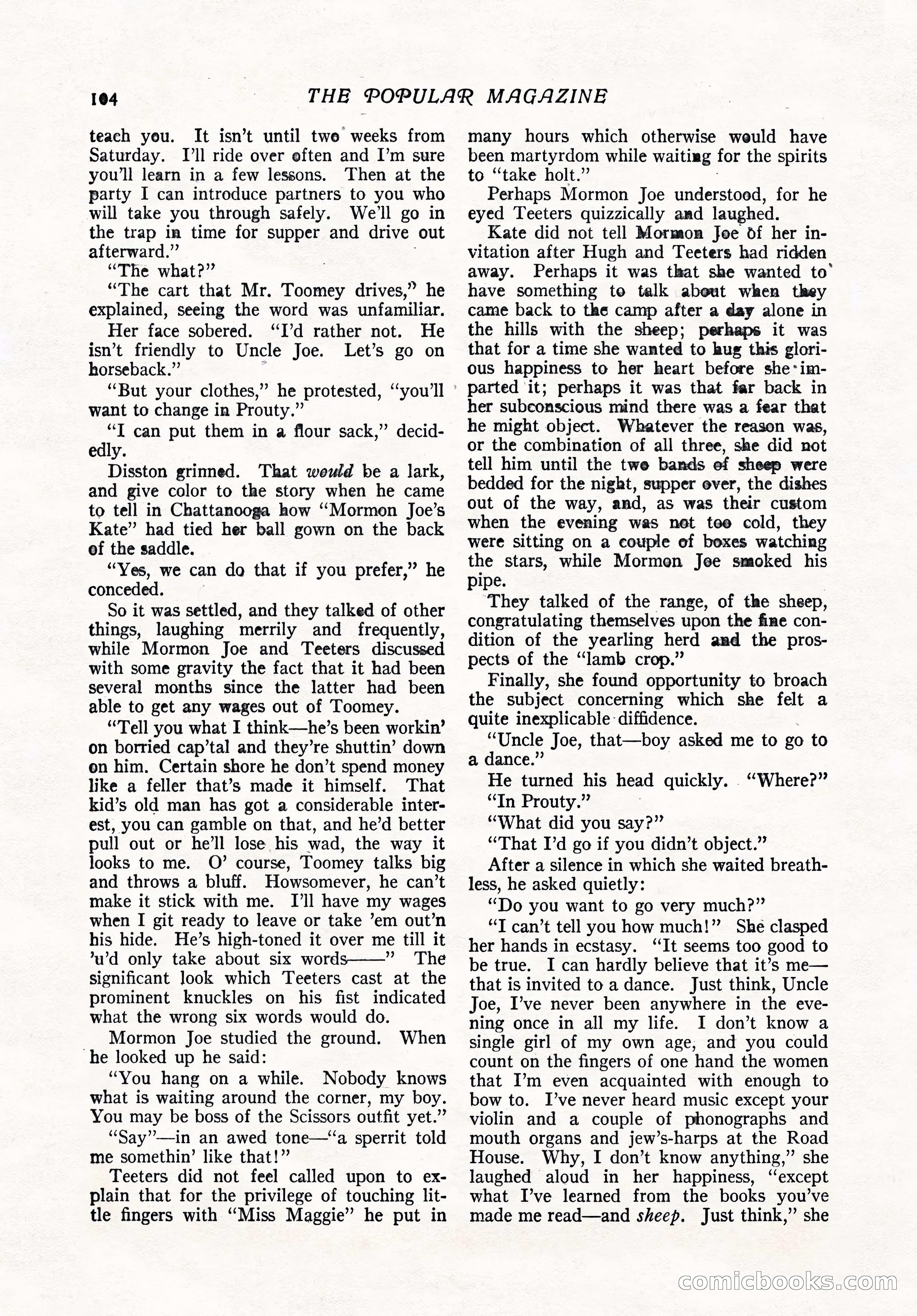 The Popular Magazine, February 7, 1919 — page 110 of 212