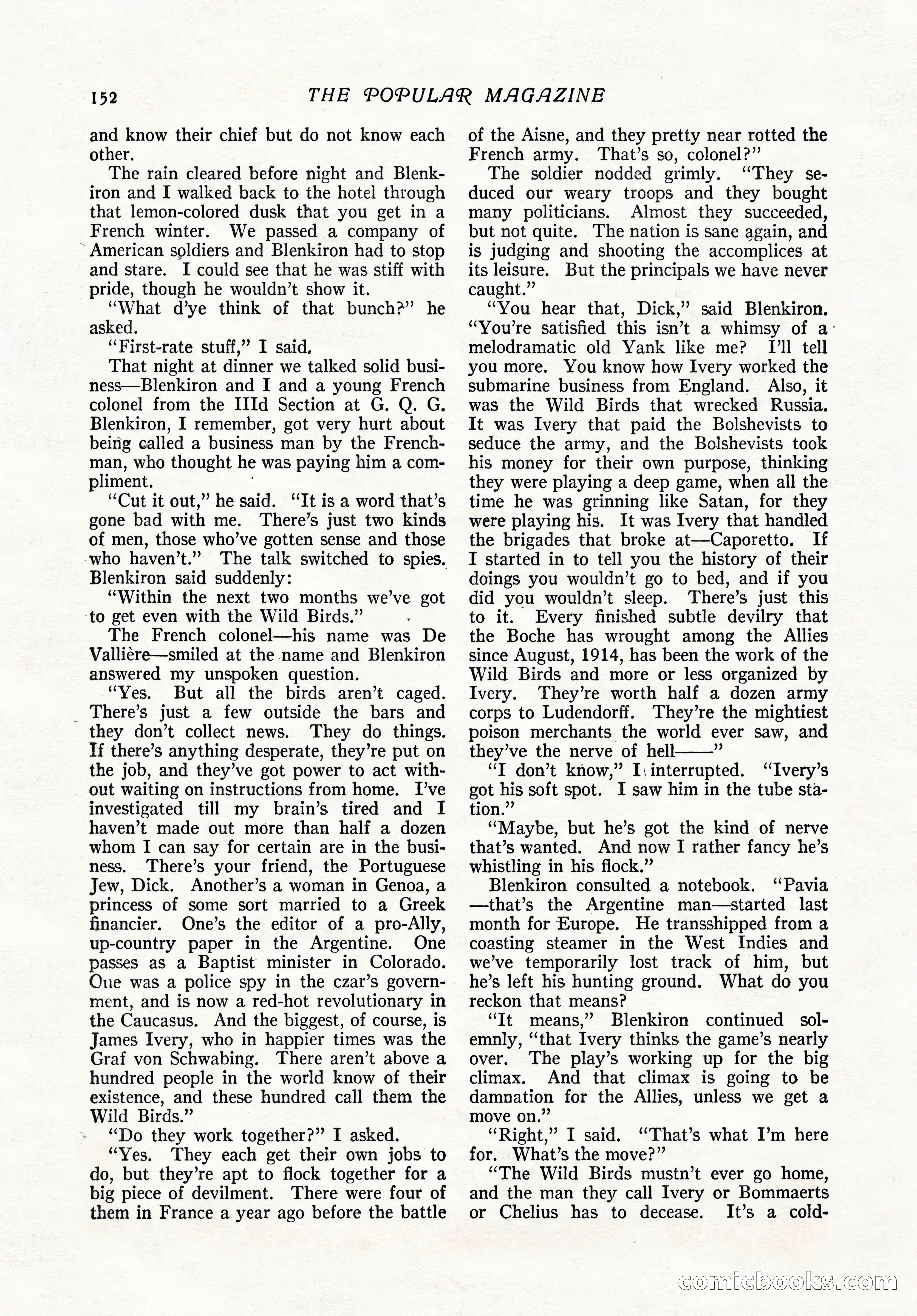 The Popular Magazine, February 7, 1919 — page 158 of 212