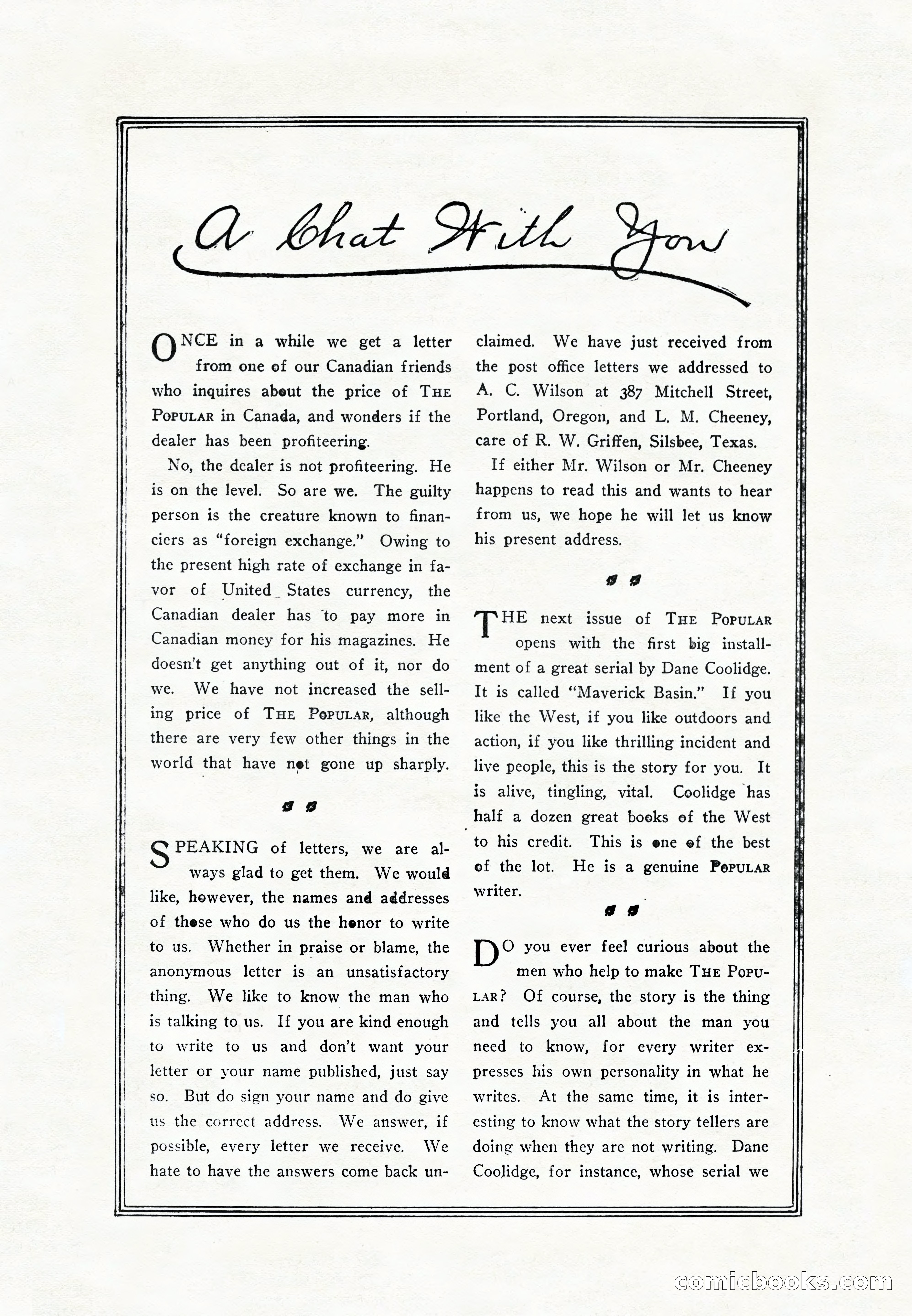 The Popular Magazine, June 20, 1920 — page 161 of 164
