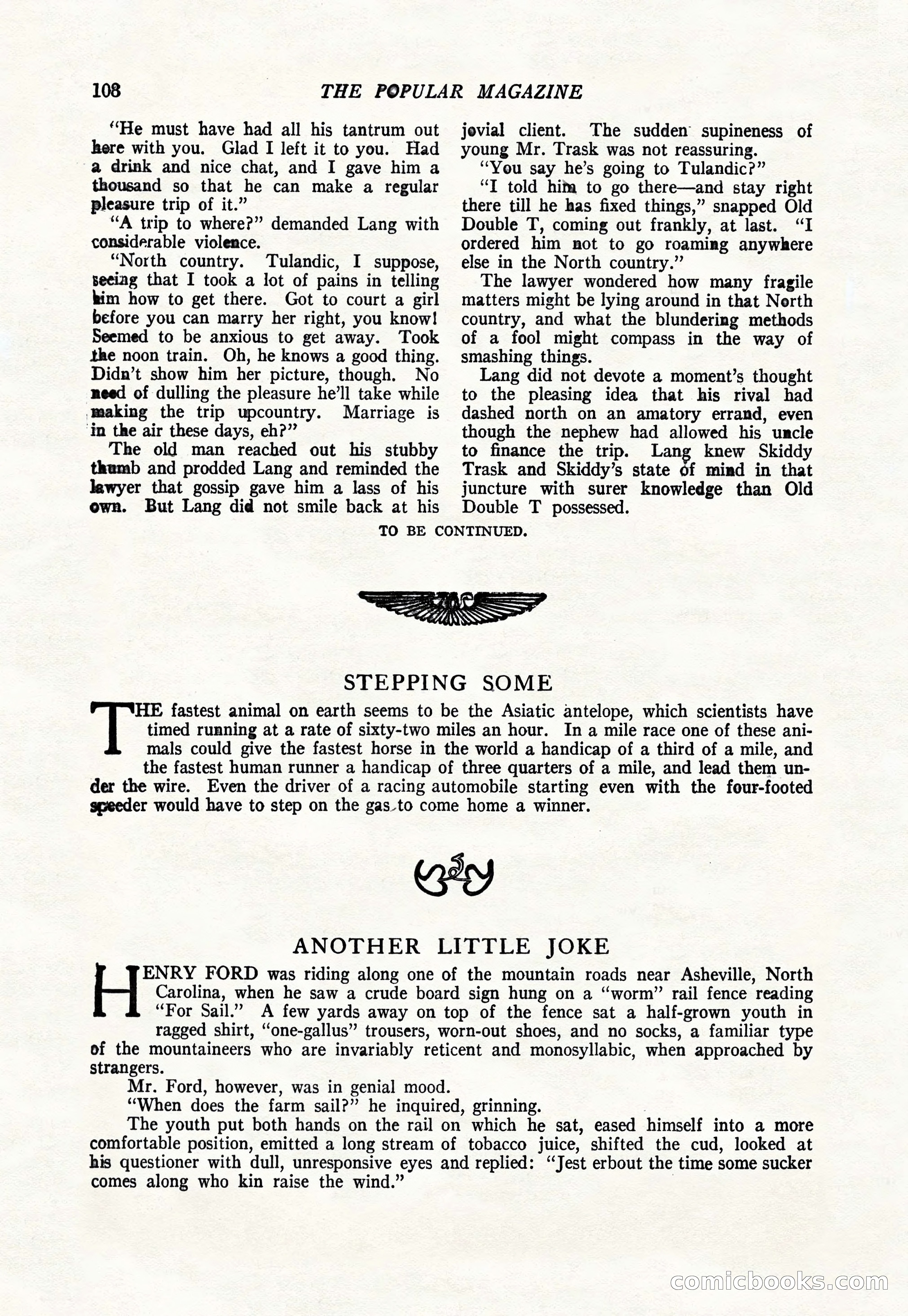 The Popular Magazine, January 1922 — page 110 of 196
