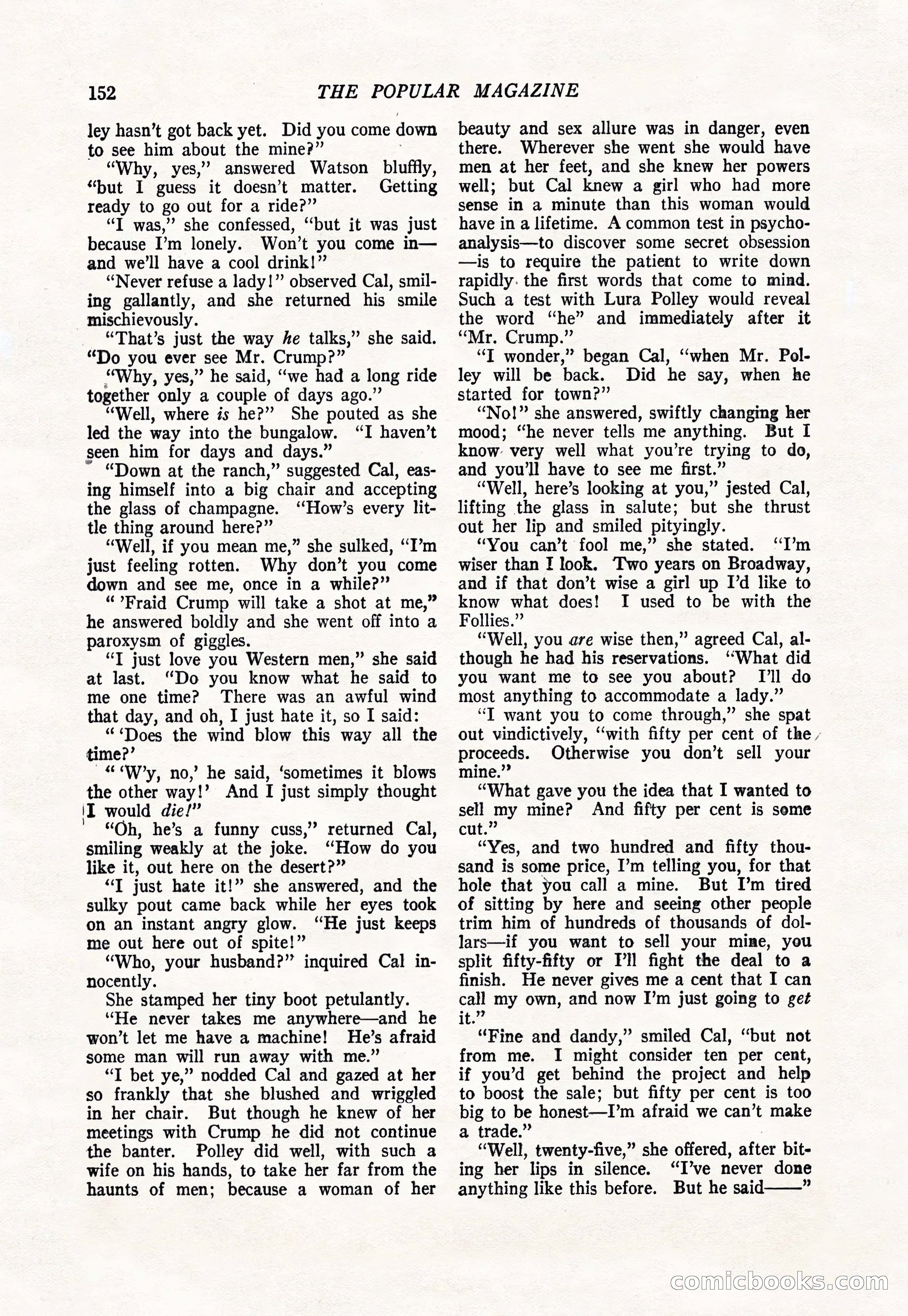 The Popular Magazine, January 1922 — page 154 of 196