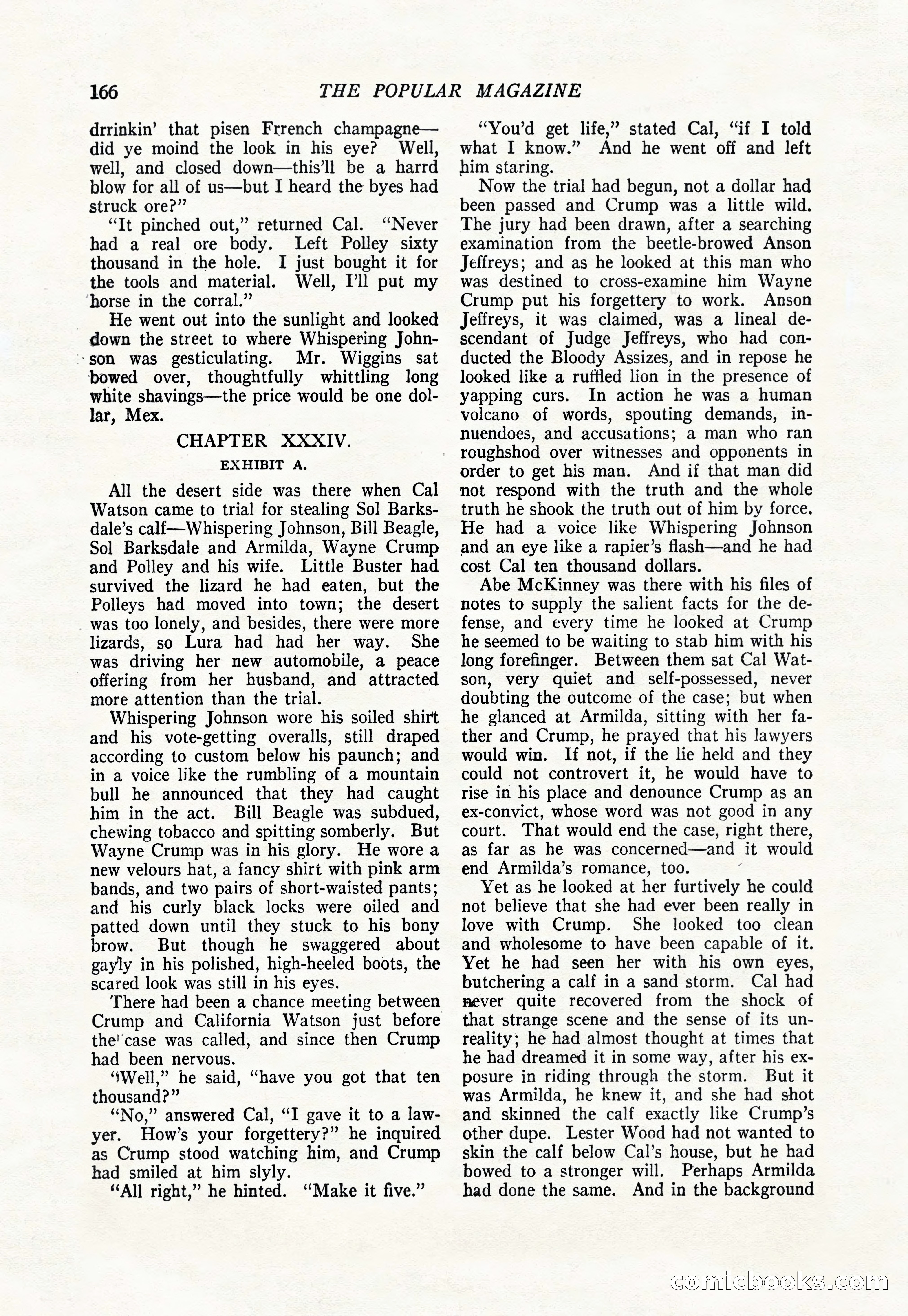 The Popular Magazine, January 1922 — page 168 of 196