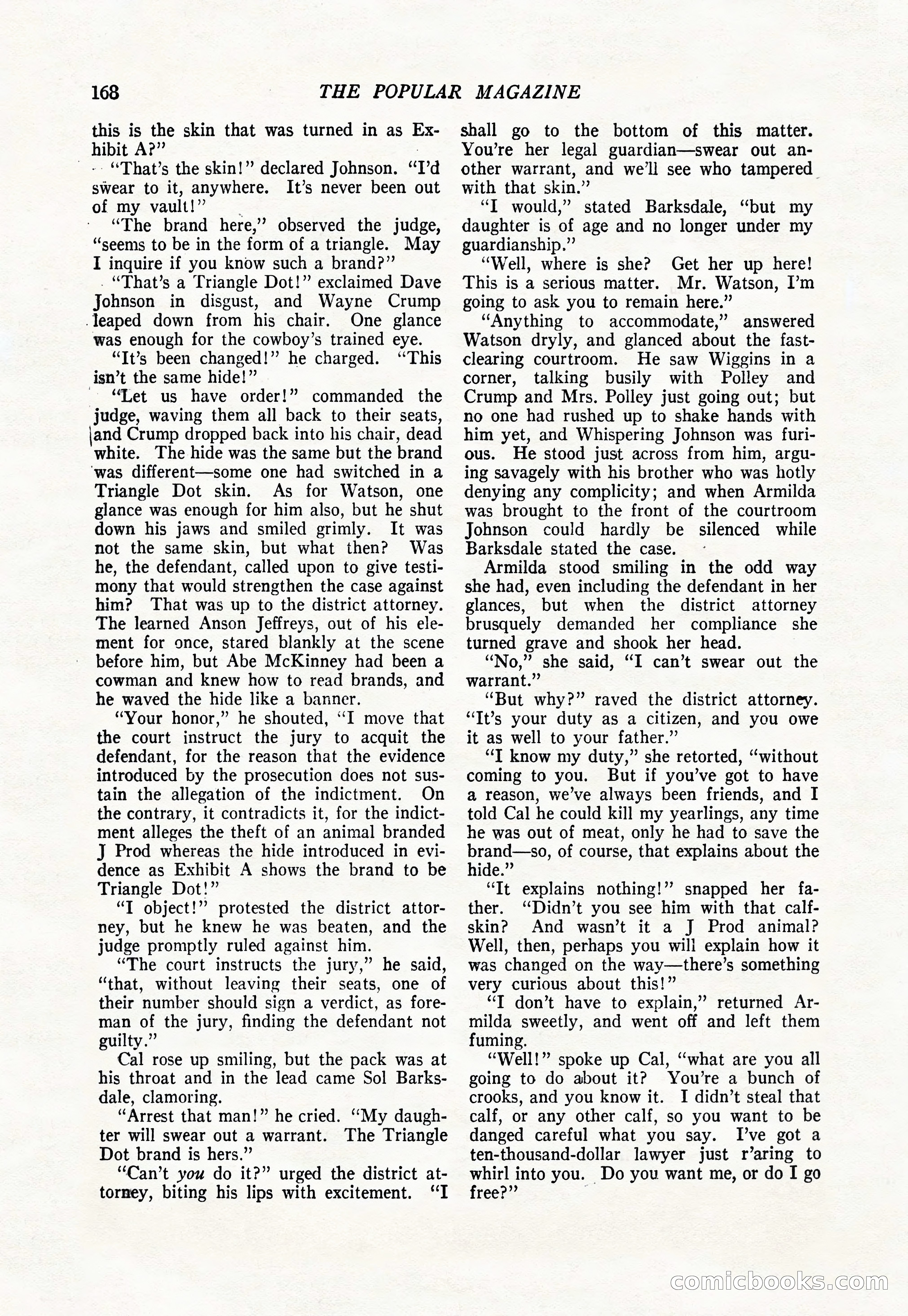 The Popular Magazine, January 1922 — page 170 of 196