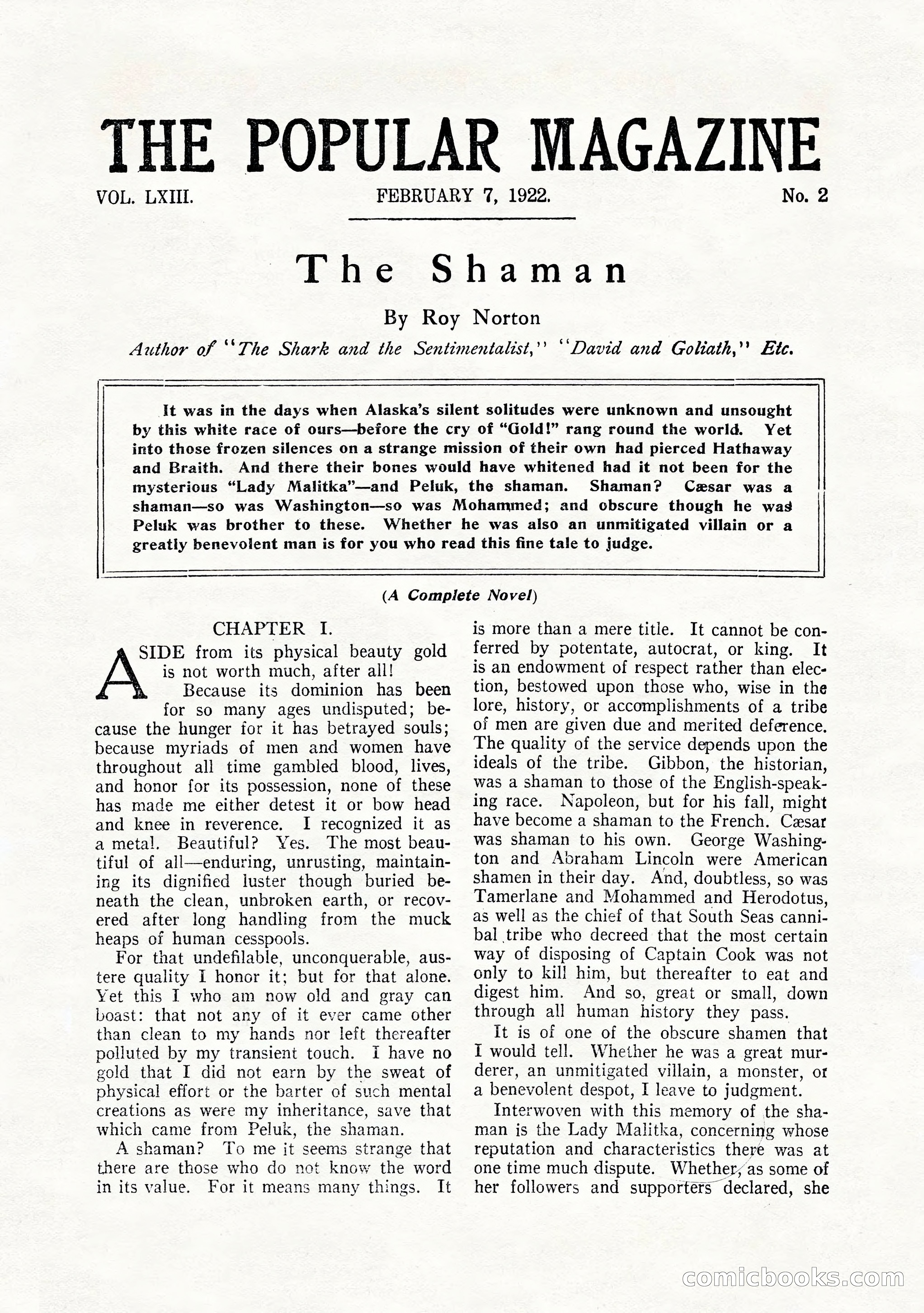 The Popular Magazine, February 1922 — page 11 of 212