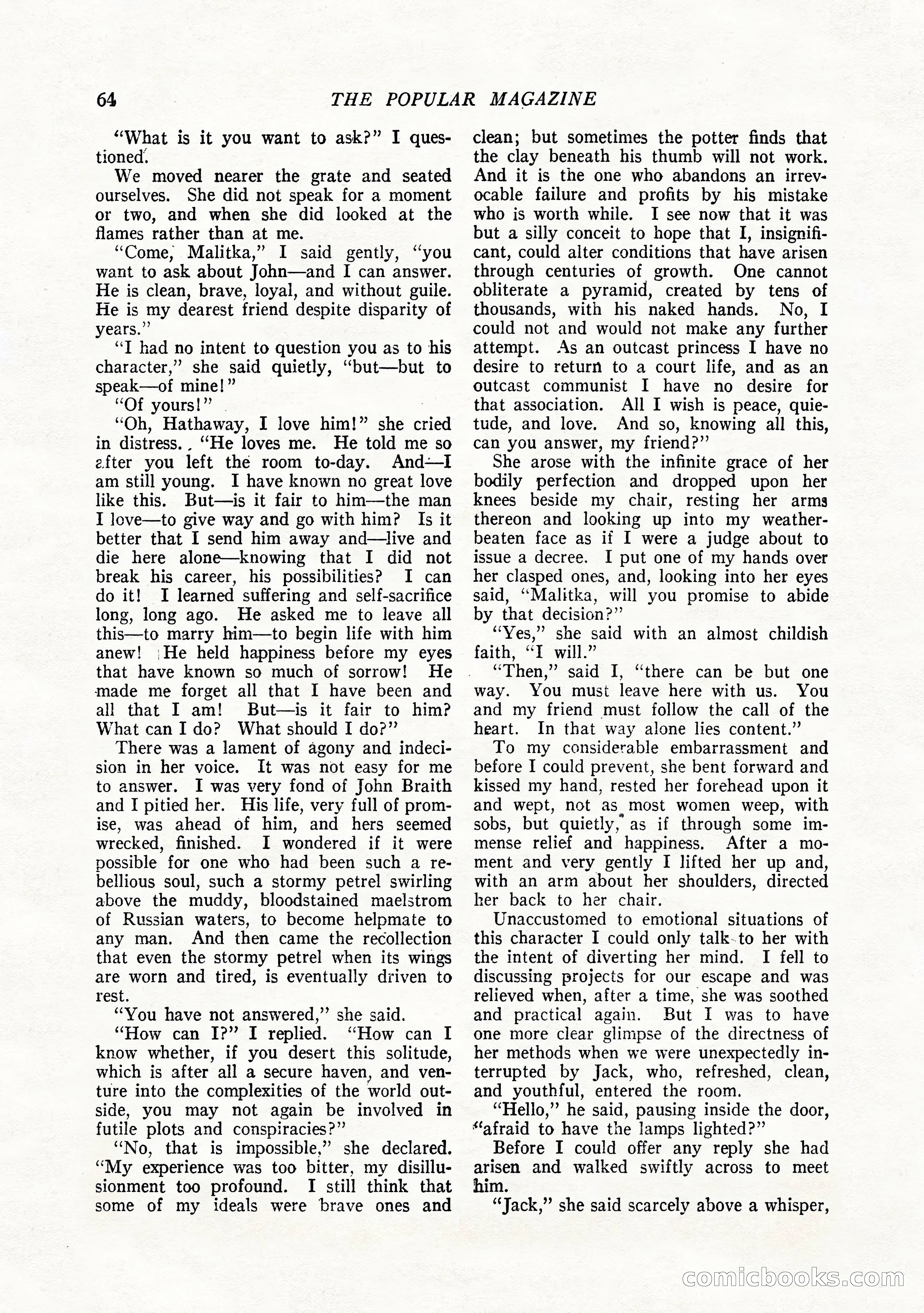 The Popular Magazine, February 1922 — page 74 of 212