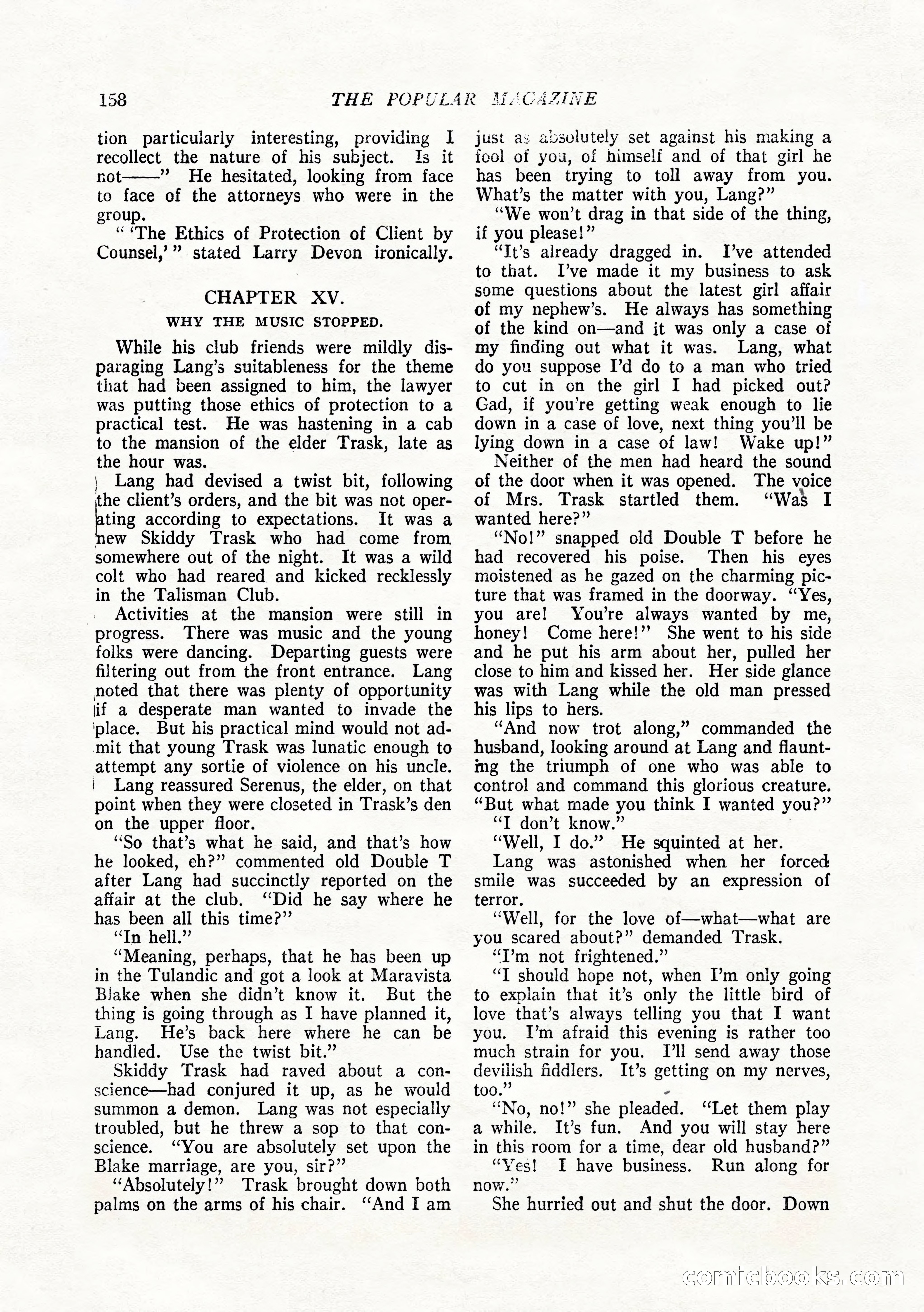The Popular Magazine, February 1922 — page 168 of 212