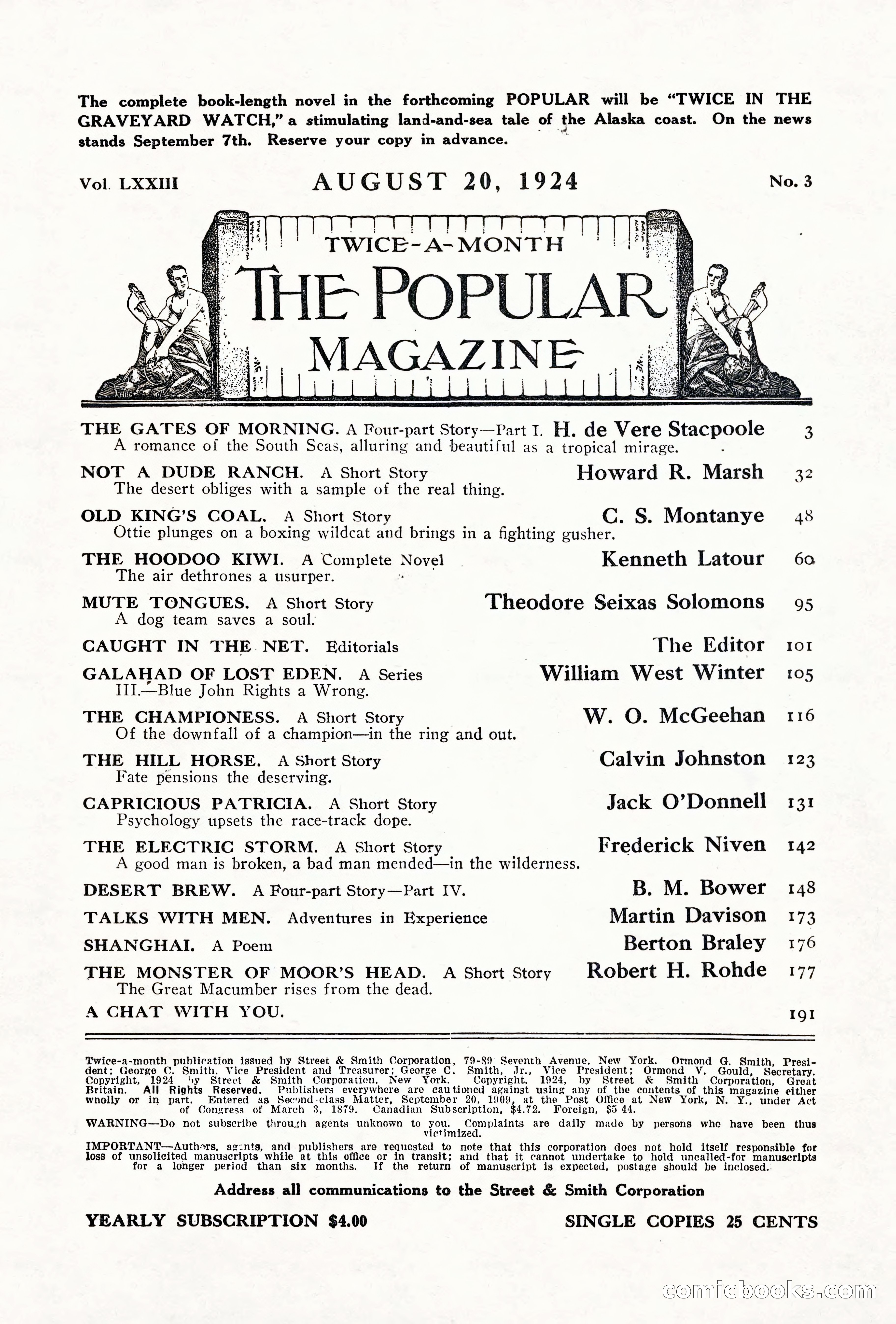 The Popular Magazine, August 20, 1924 — page 3 of 196