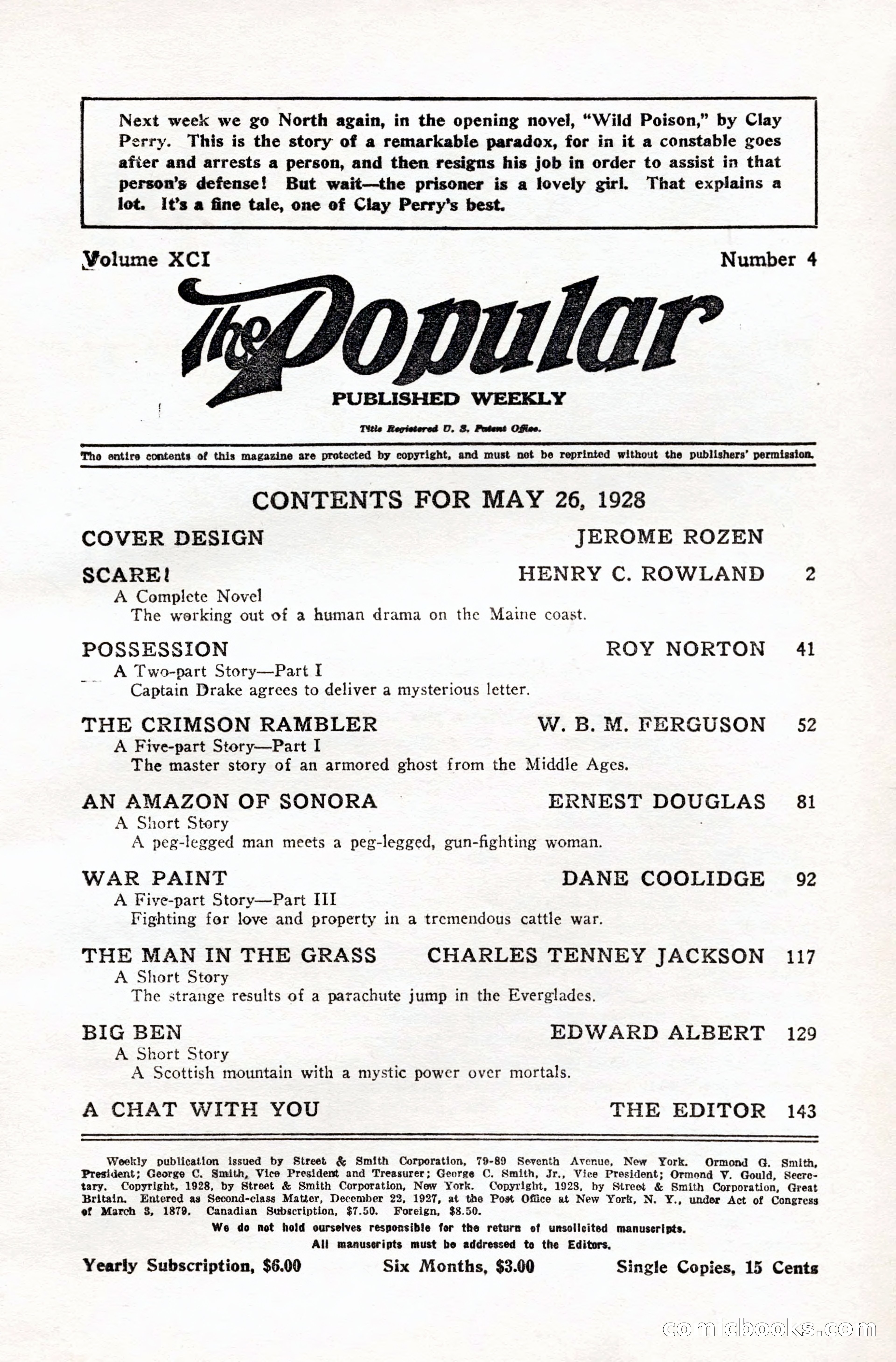 The Popular Weekly, May 26, 1928 — page 3 of 148