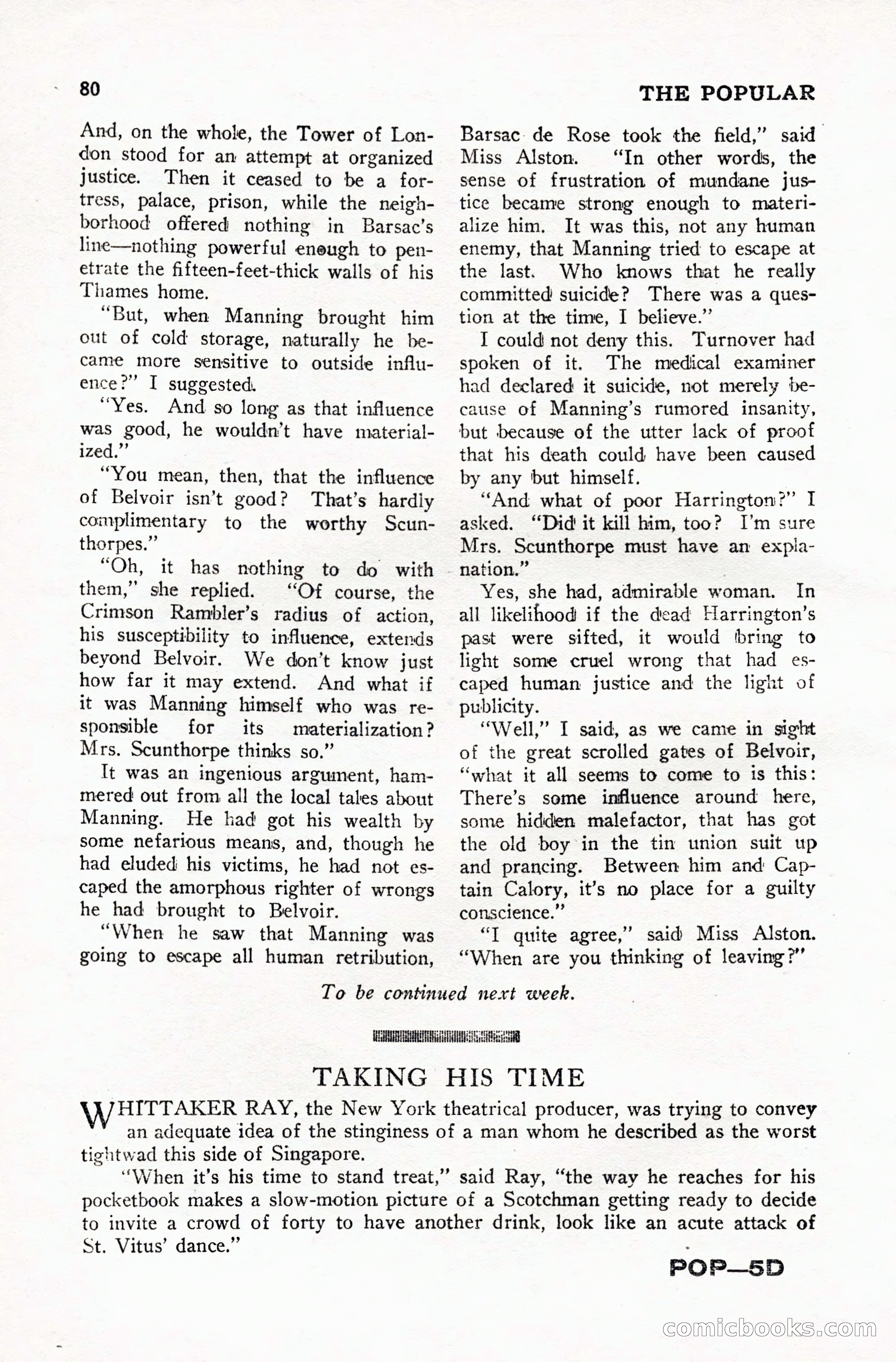 The Popular Weekly, May 26, 1928 — page 82 of 148