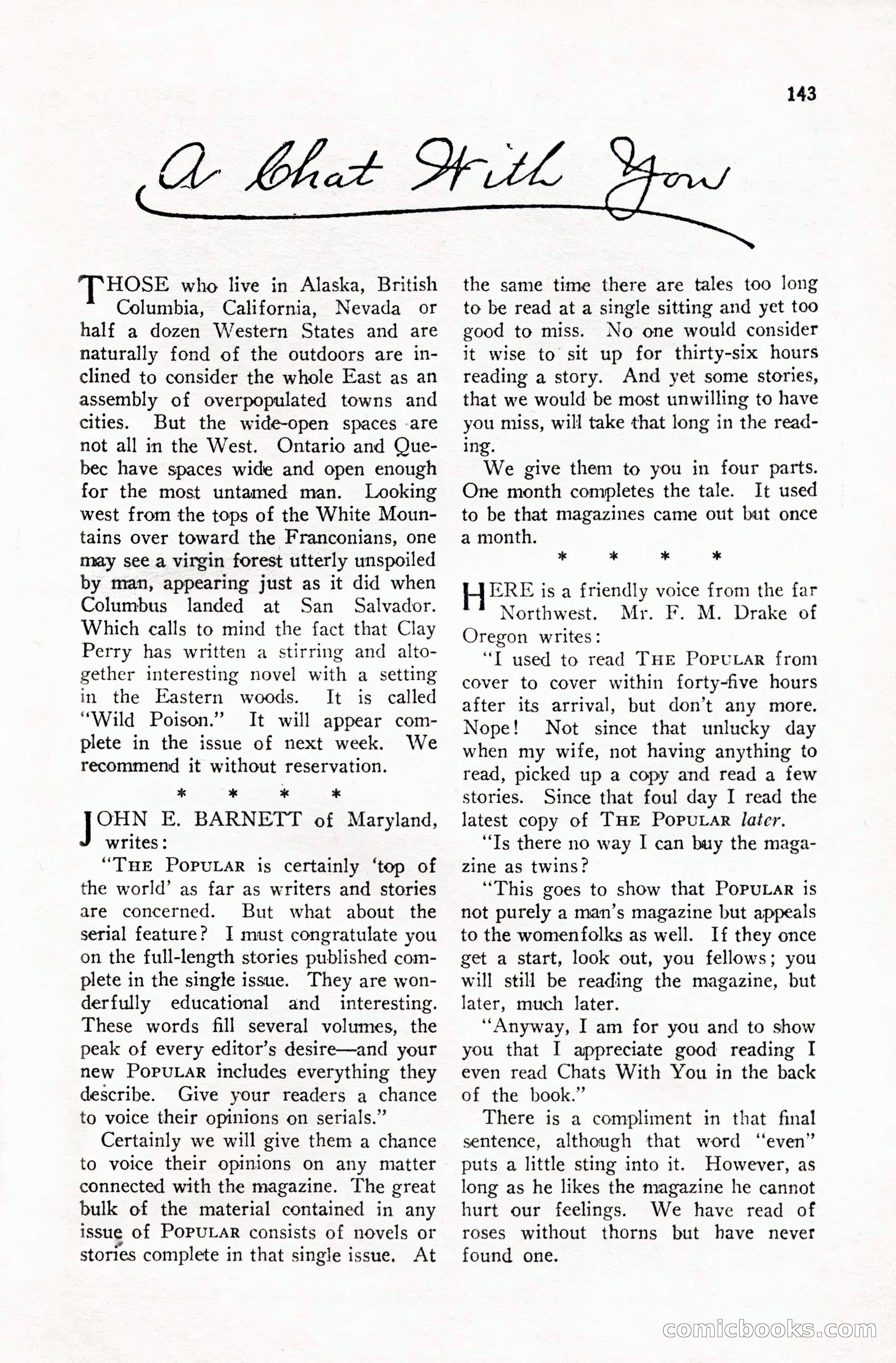 The Popular Weekly, May 26, 1928 — page 145 of 148