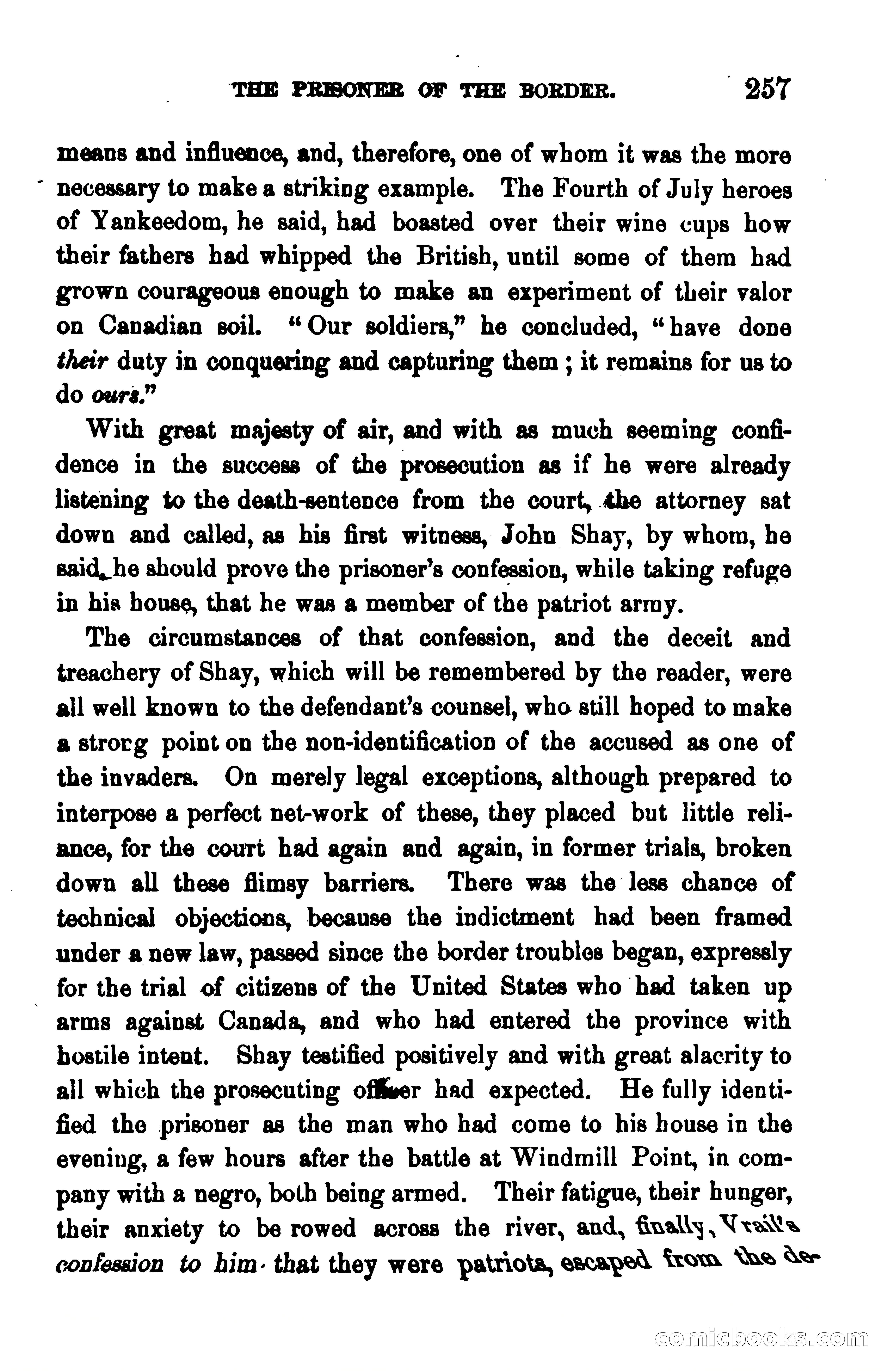 The Prisoner of the Border: A Tale of 1838 — page 272 of 394