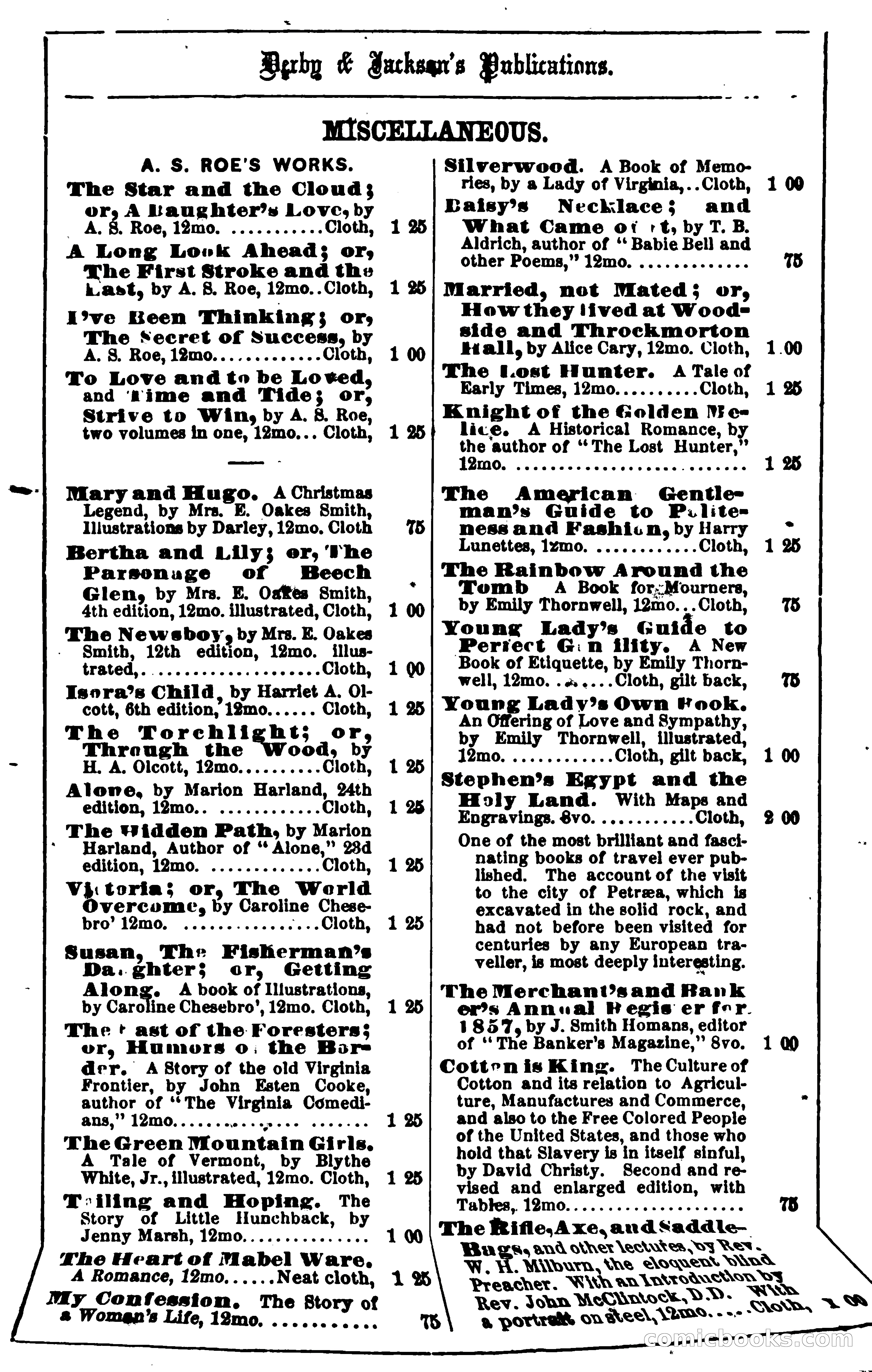 The Prisoner of the Border: A Tale of 1838 — page 400 of 394