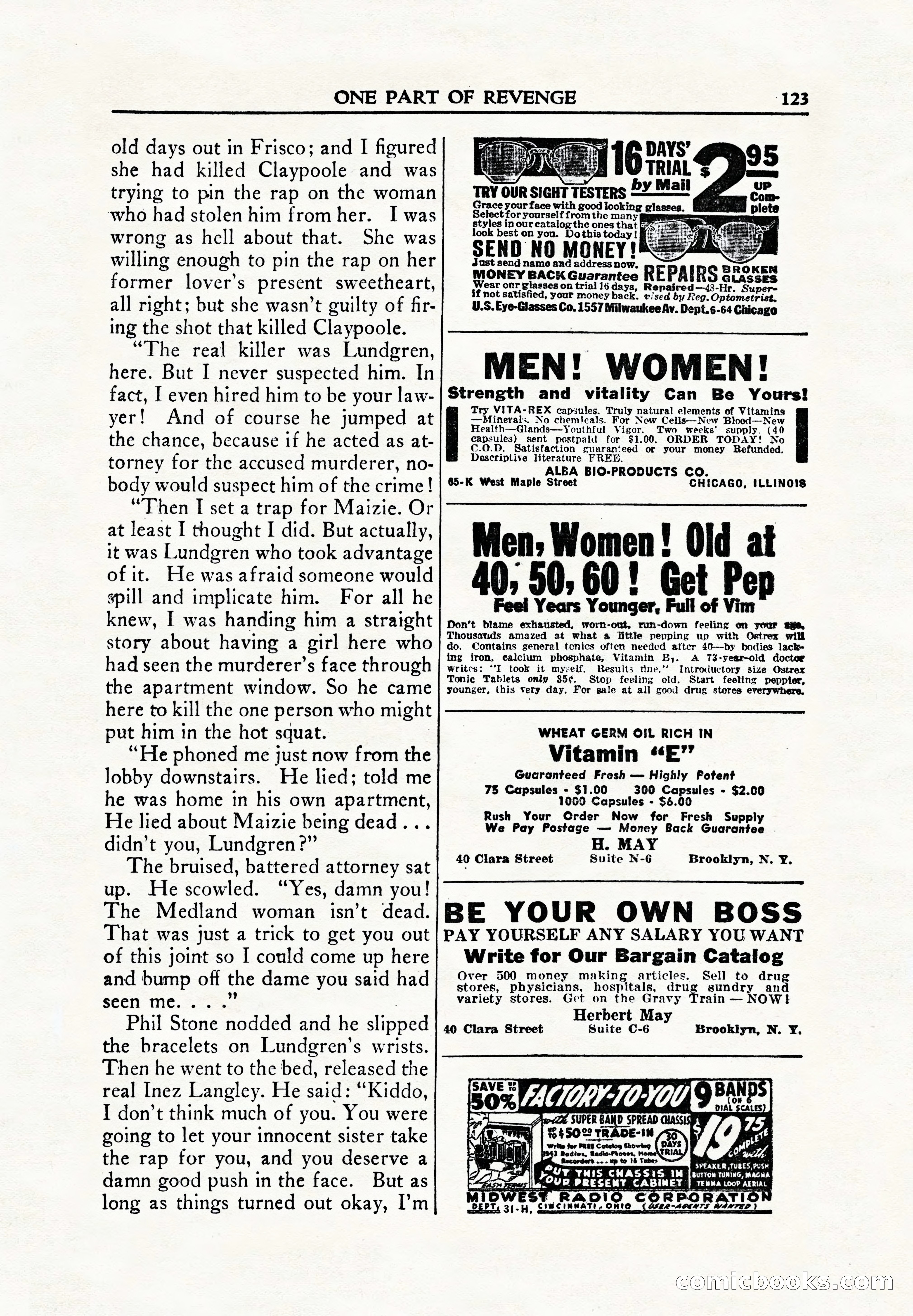 Private Detective, June 1942 — page 125 of 132