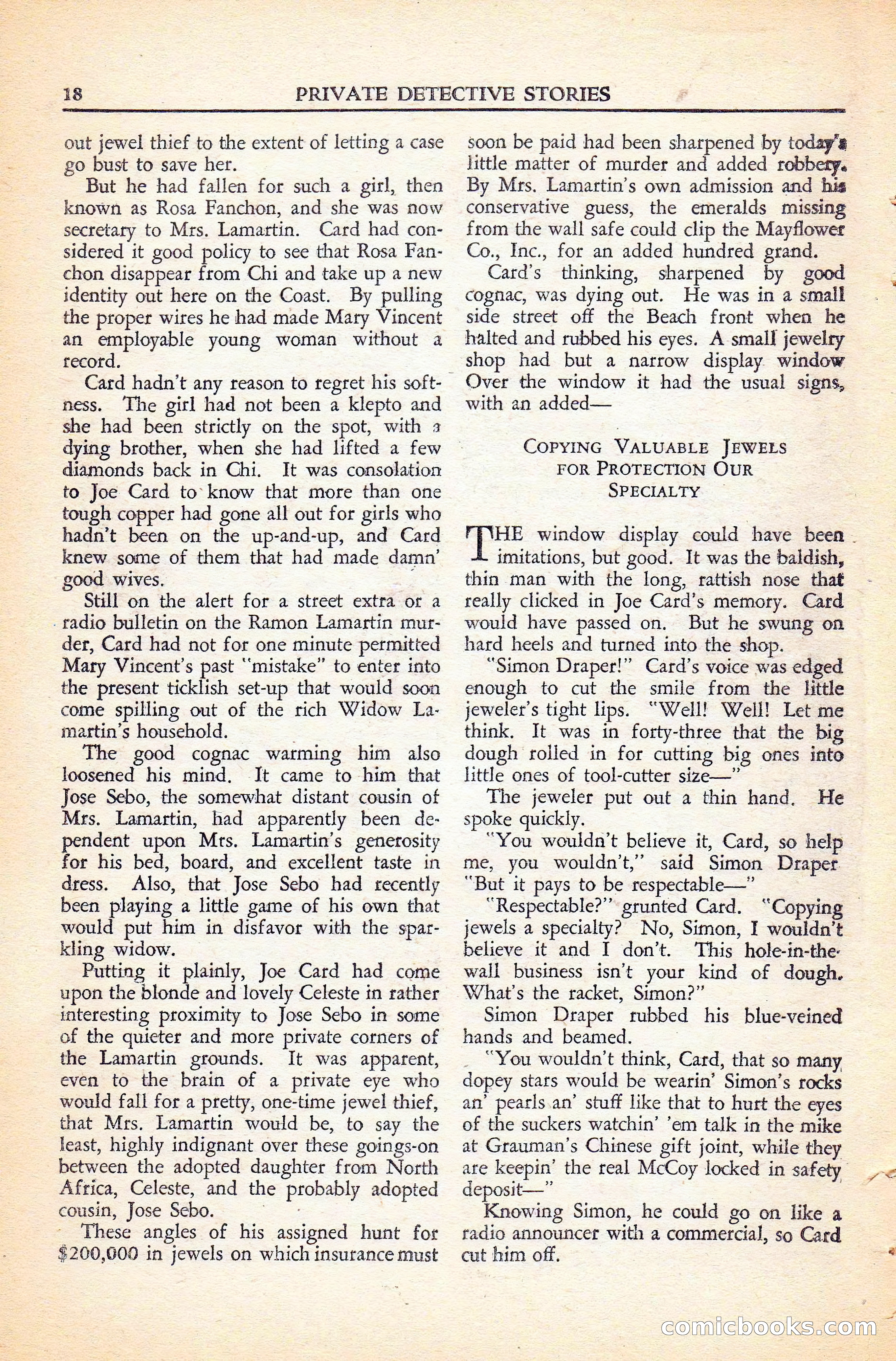 Private Detective Stories, November 1946 — page 20 of 99