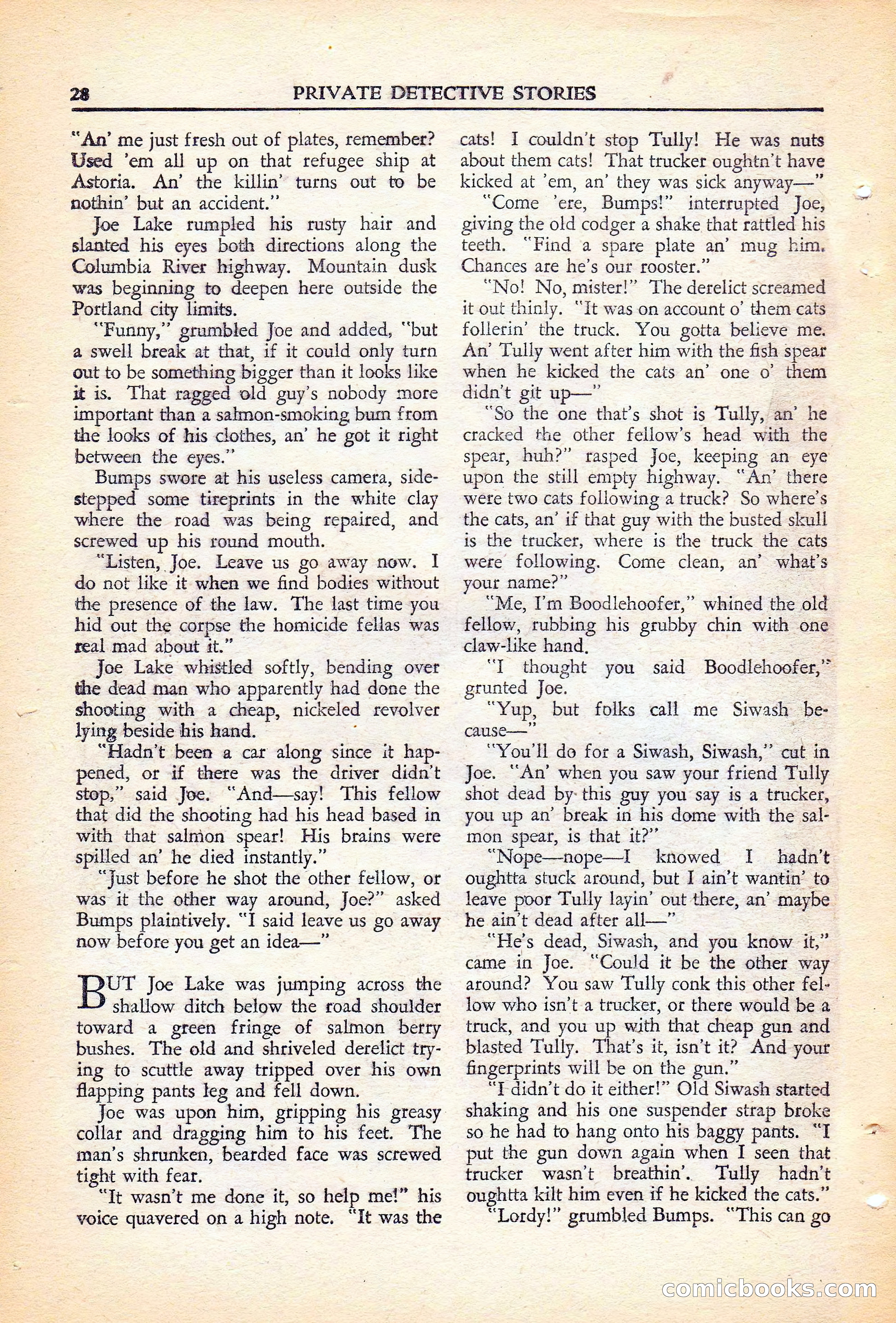 Private Detective Stories, November 1946 — page 30 of 99