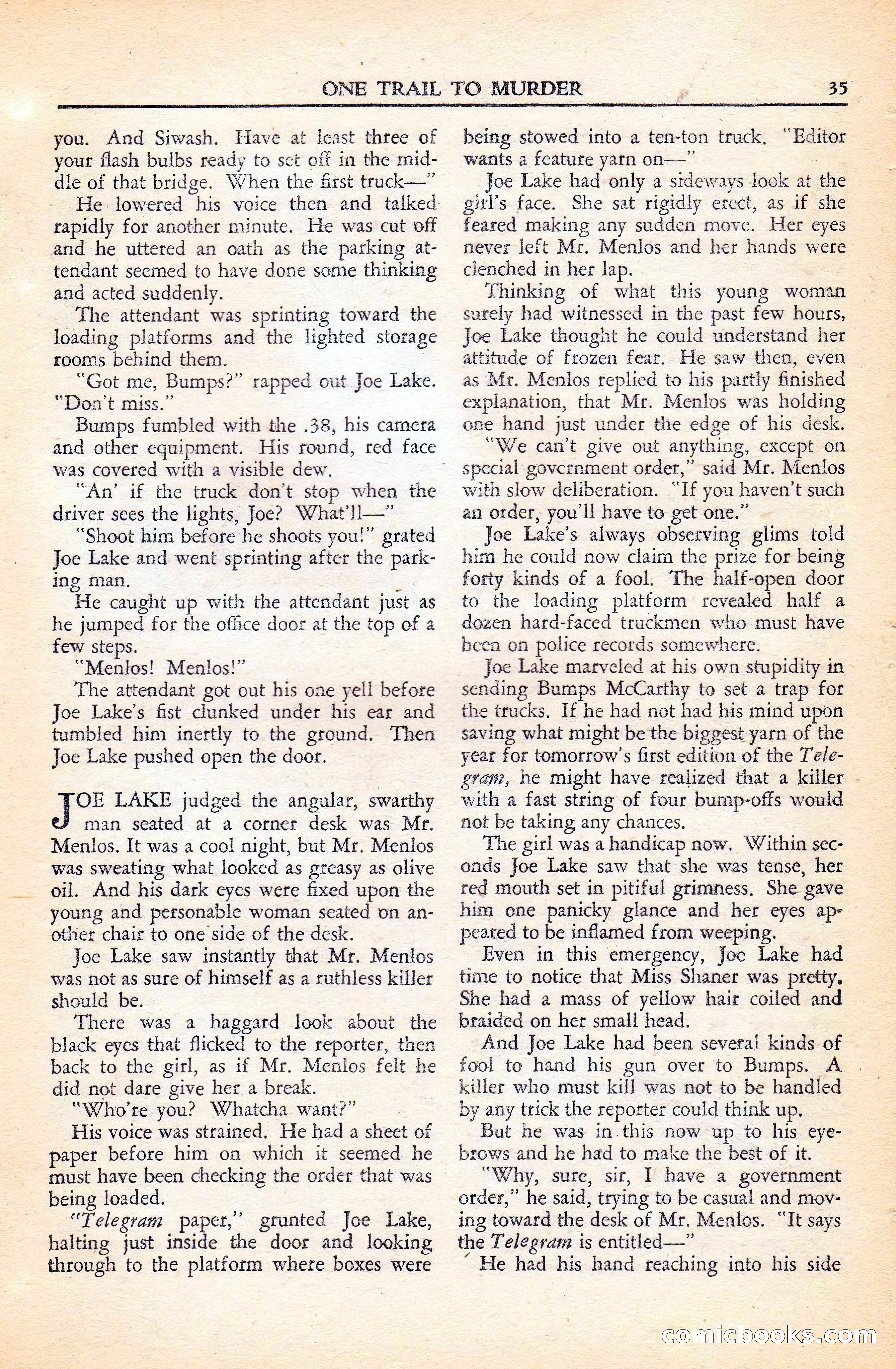 Private Detective Stories, November 1946 — page 37 of 99