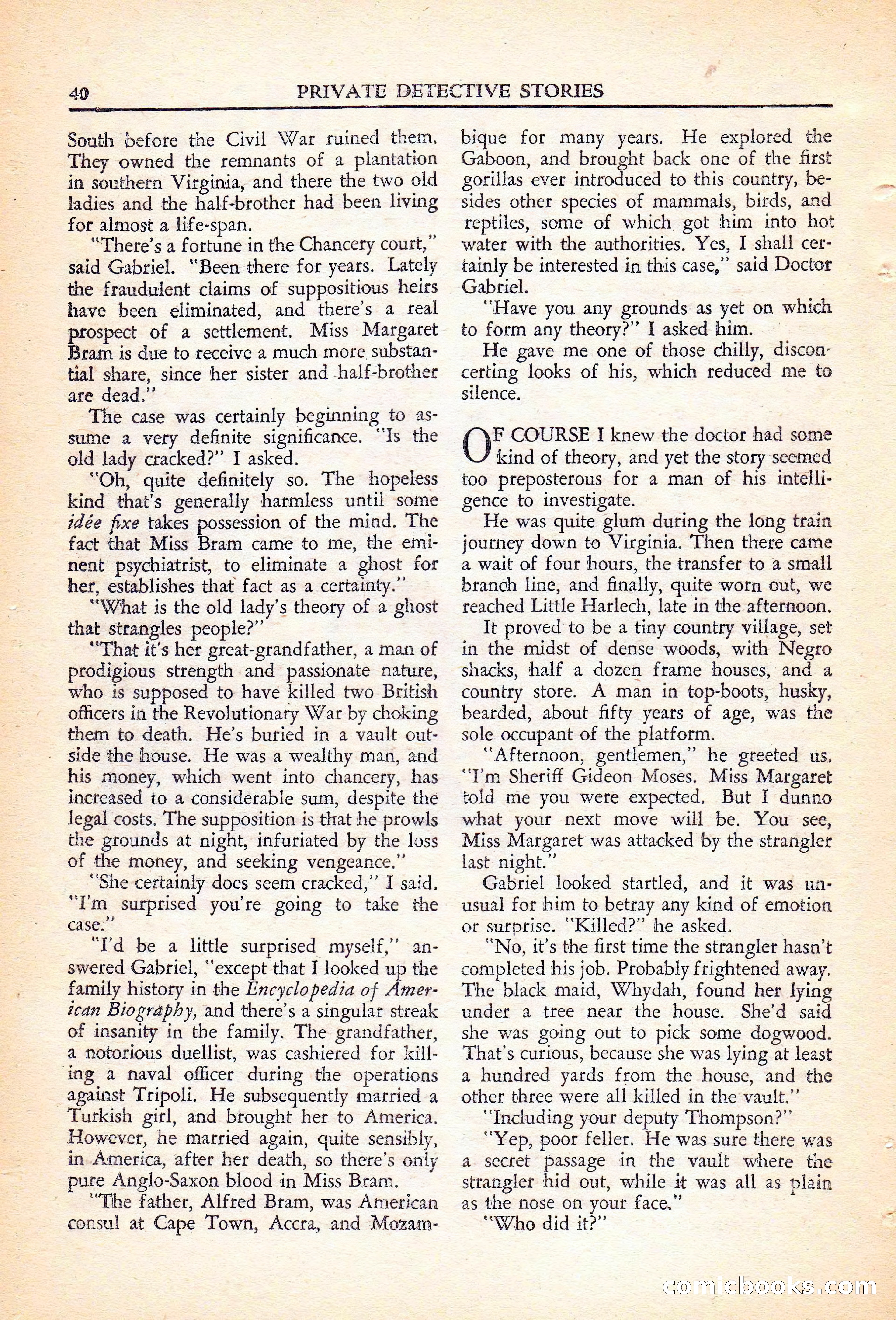 Private Detective Stories, November 1946 — page 42 of 99