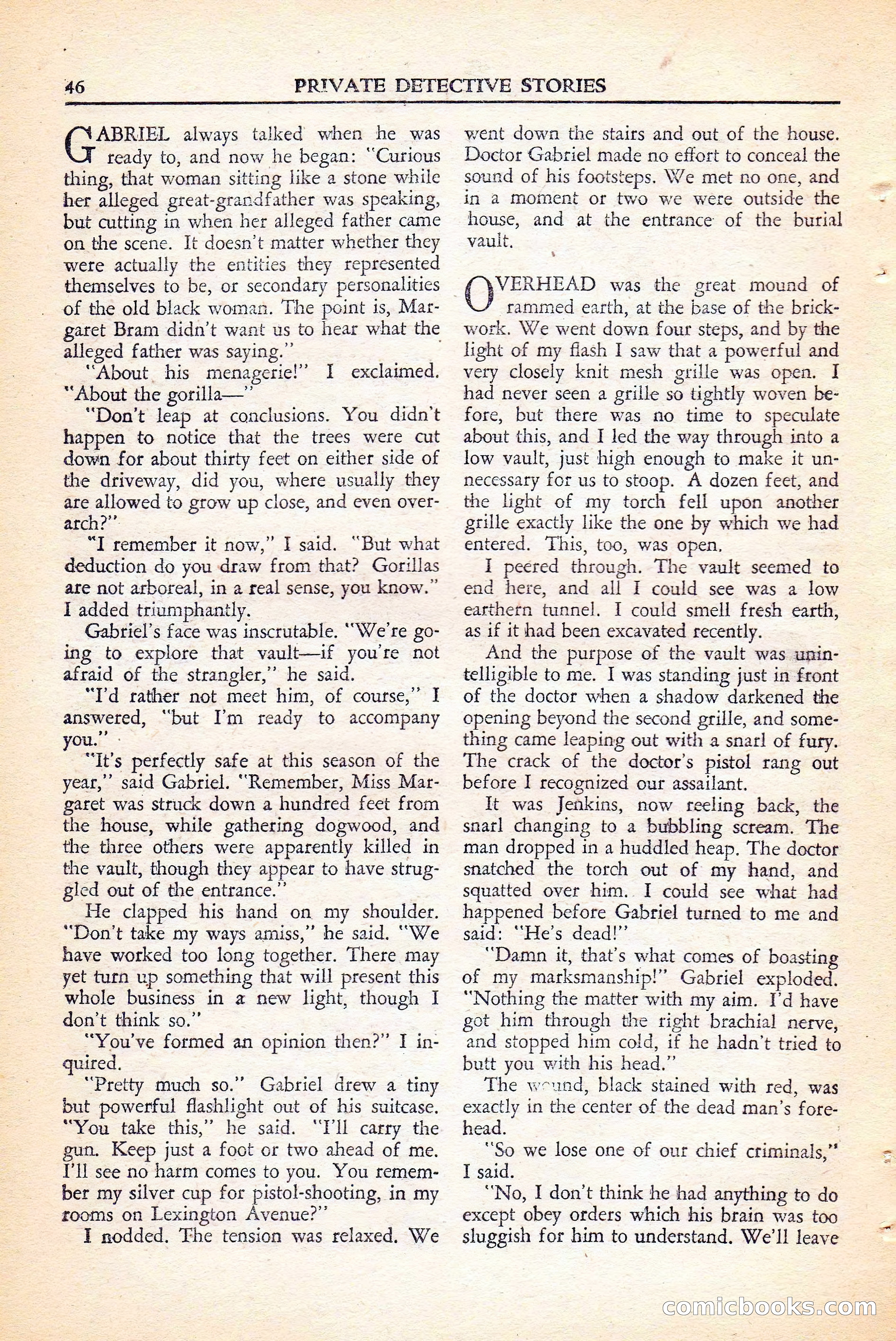 Private Detective Stories, November 1946 — page 48 of 99