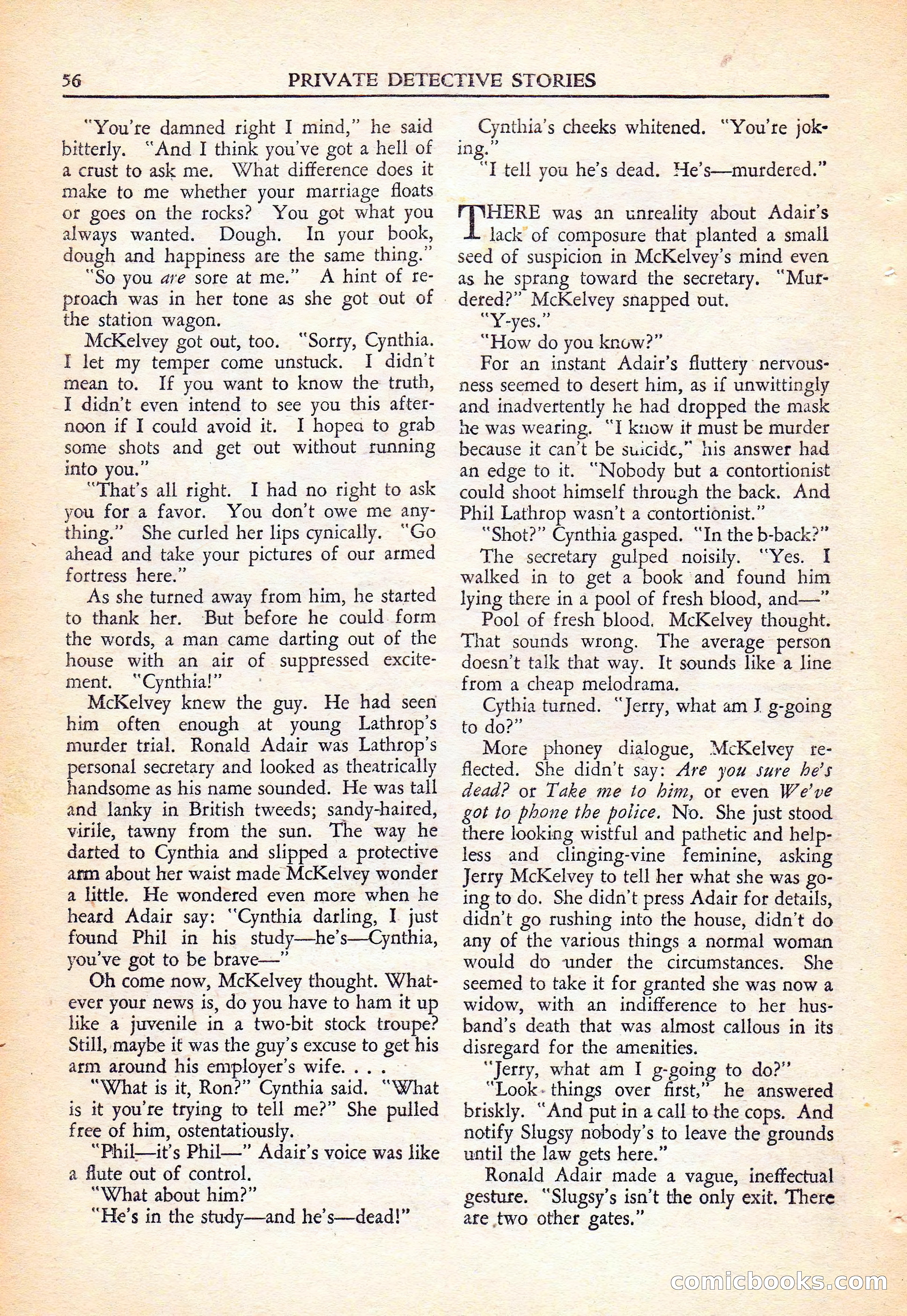 Private Detective Stories, November 1946 — page 58 of 99