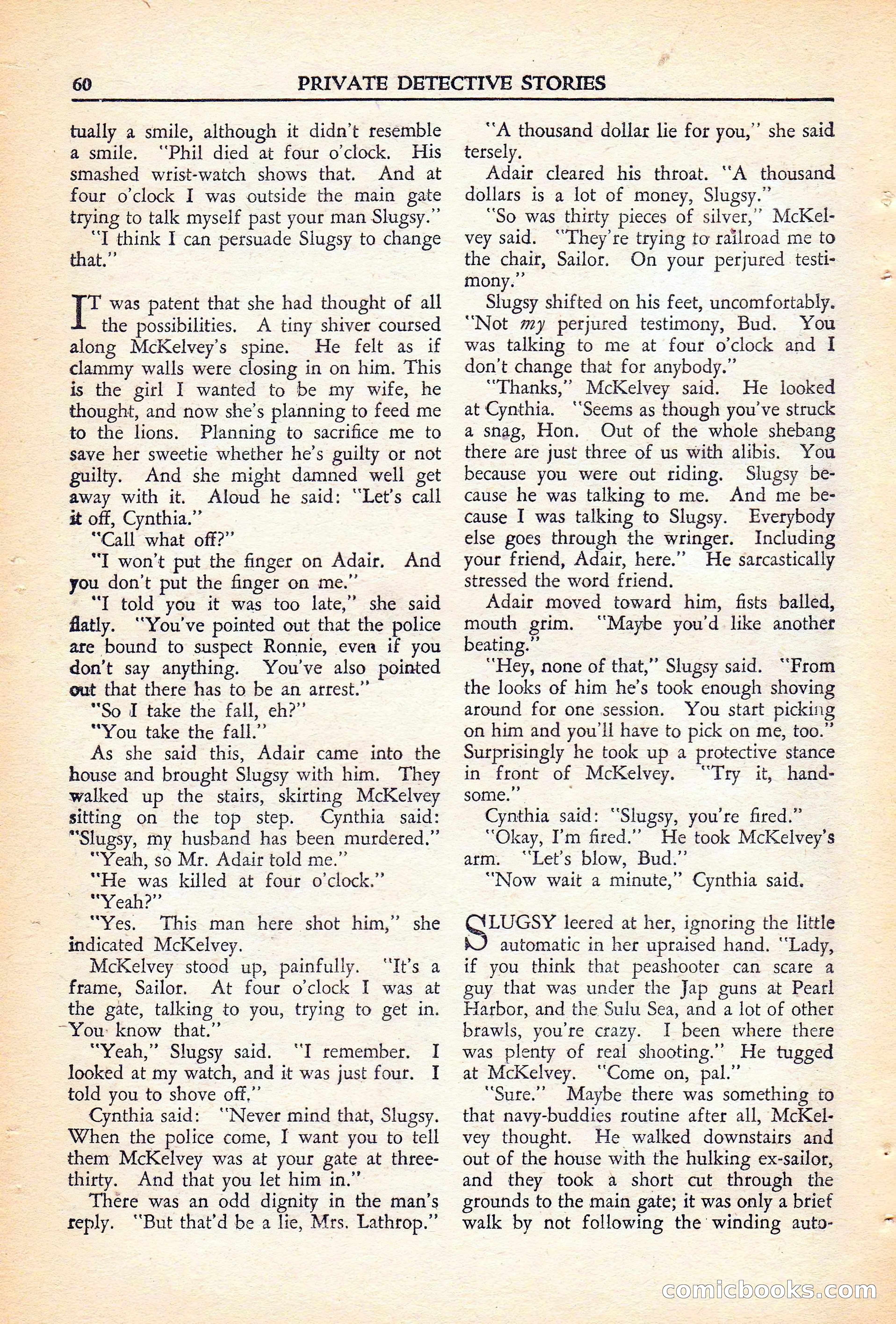 Private Detective Stories, November 1946 — page 62 of 99
