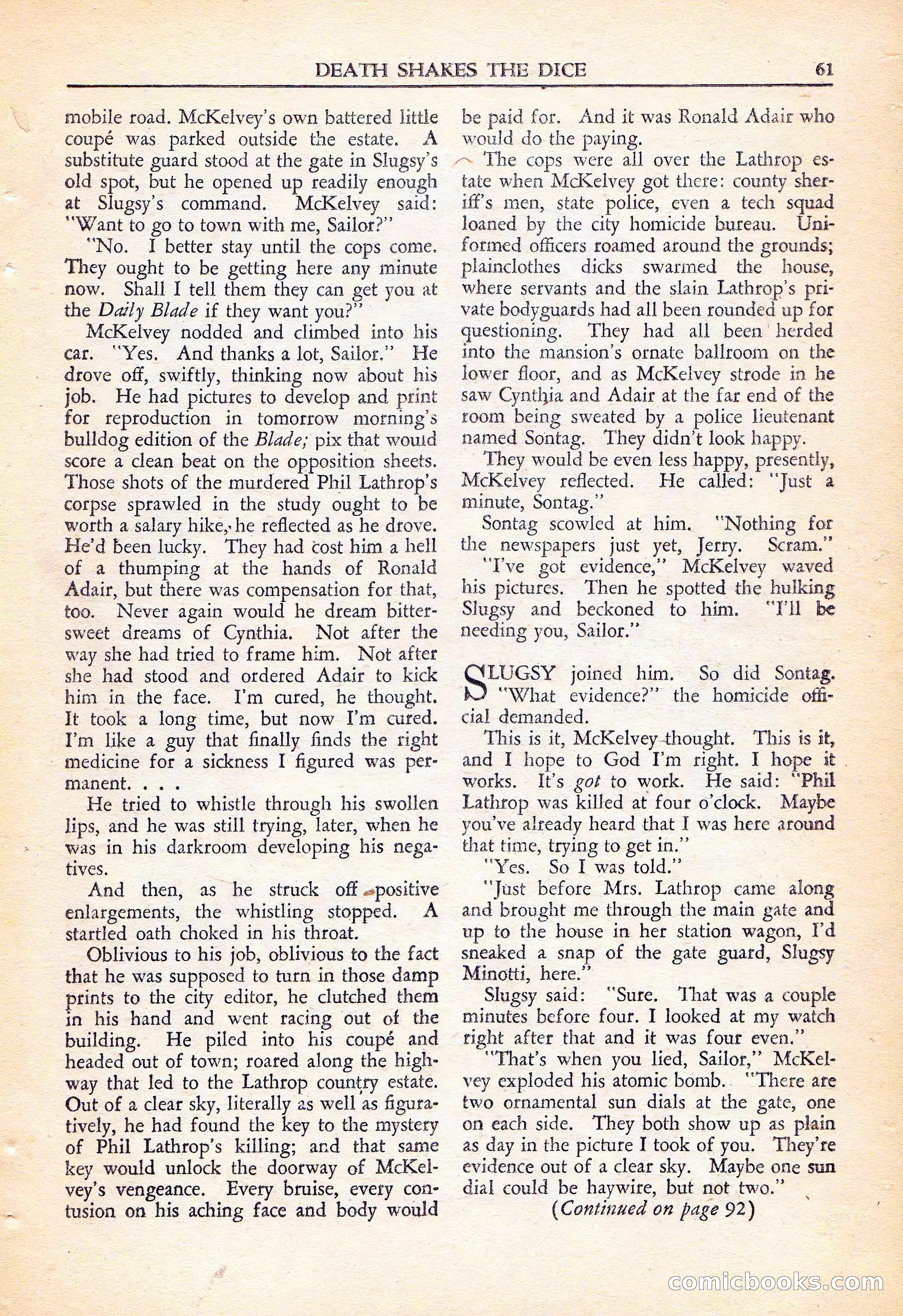 Private Detective Stories, November 1946 — page 63 of 99