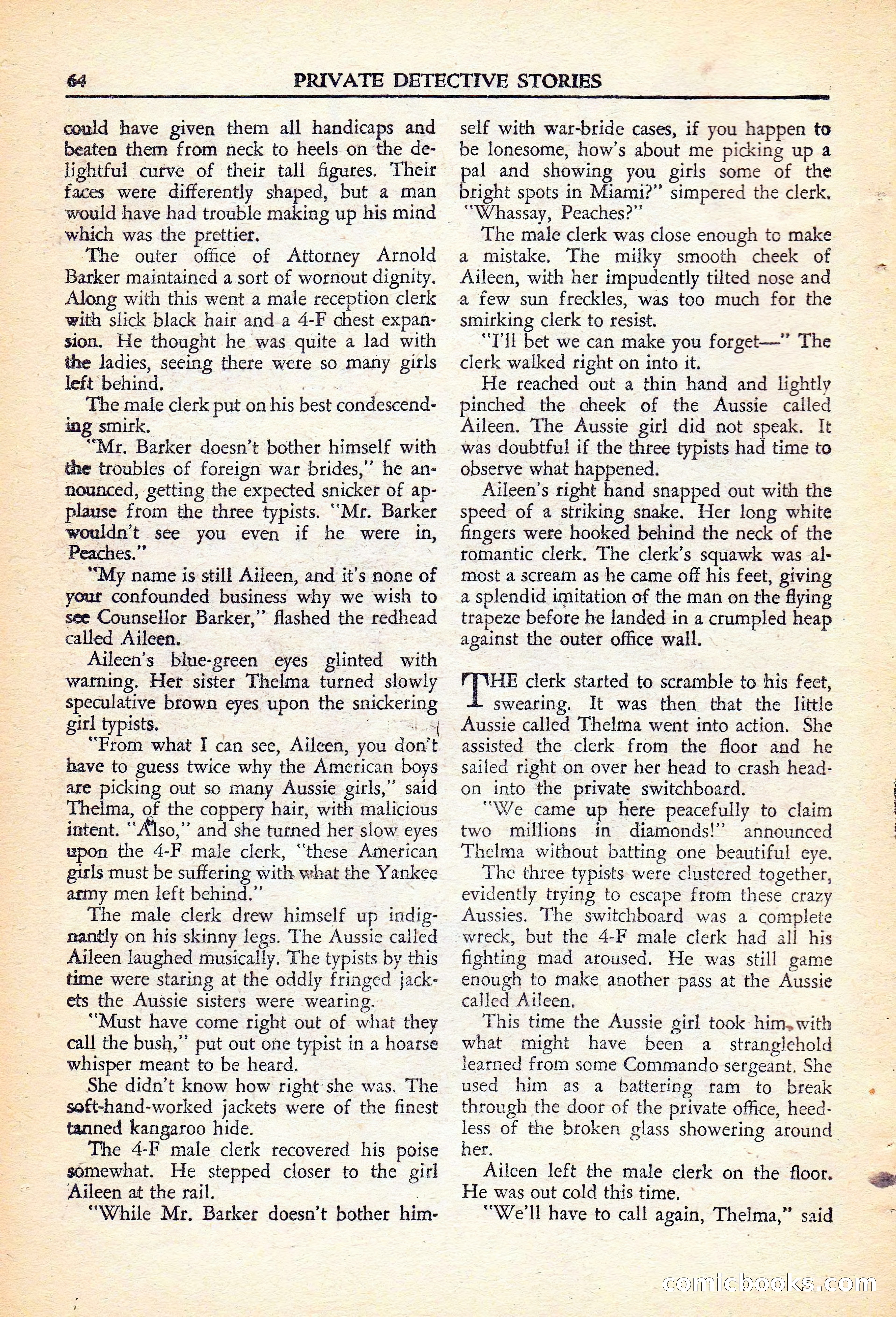 Private Detective Stories, November 1946 — page 66 of 99