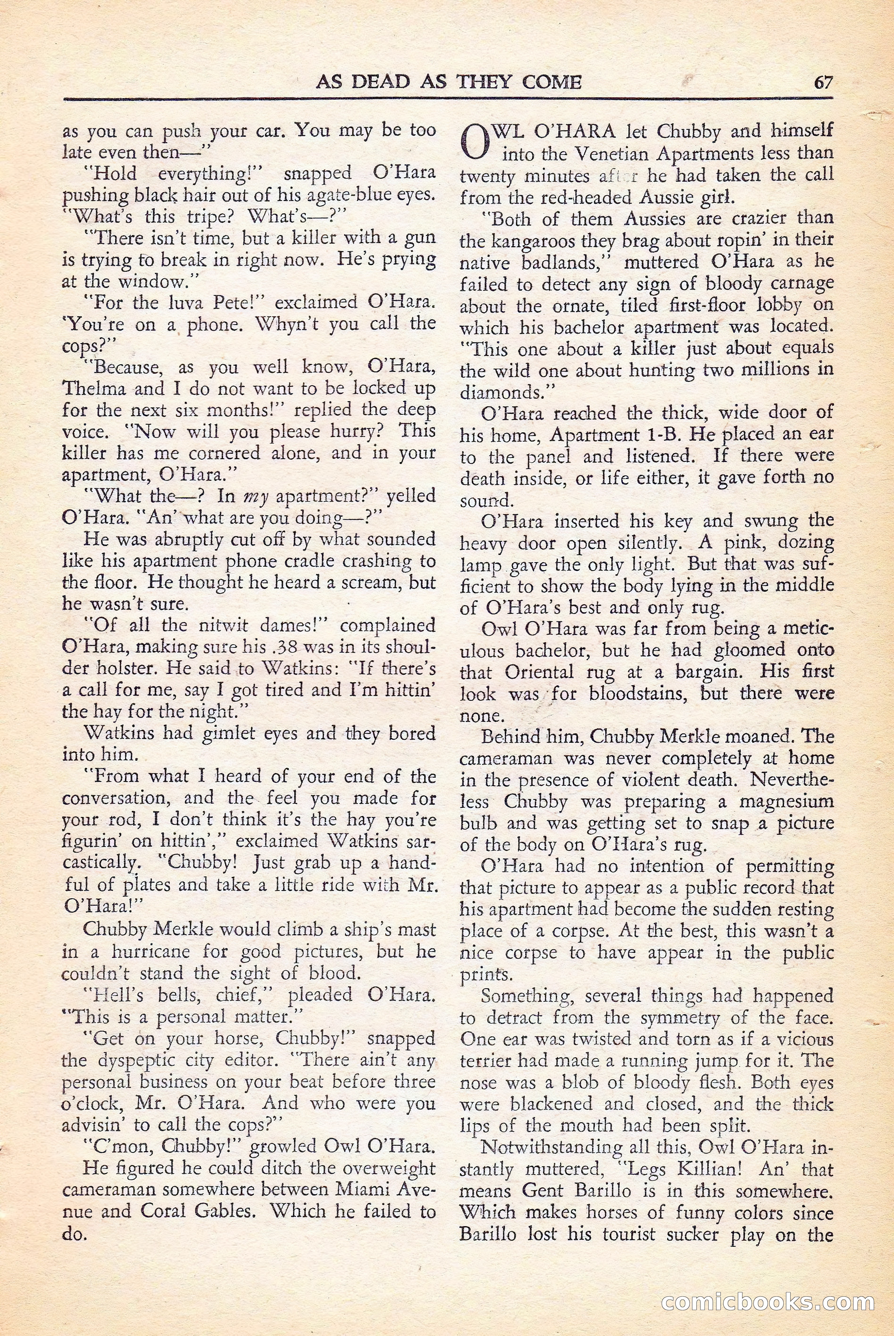Private Detective Stories, November 1946 — page 69 of 99