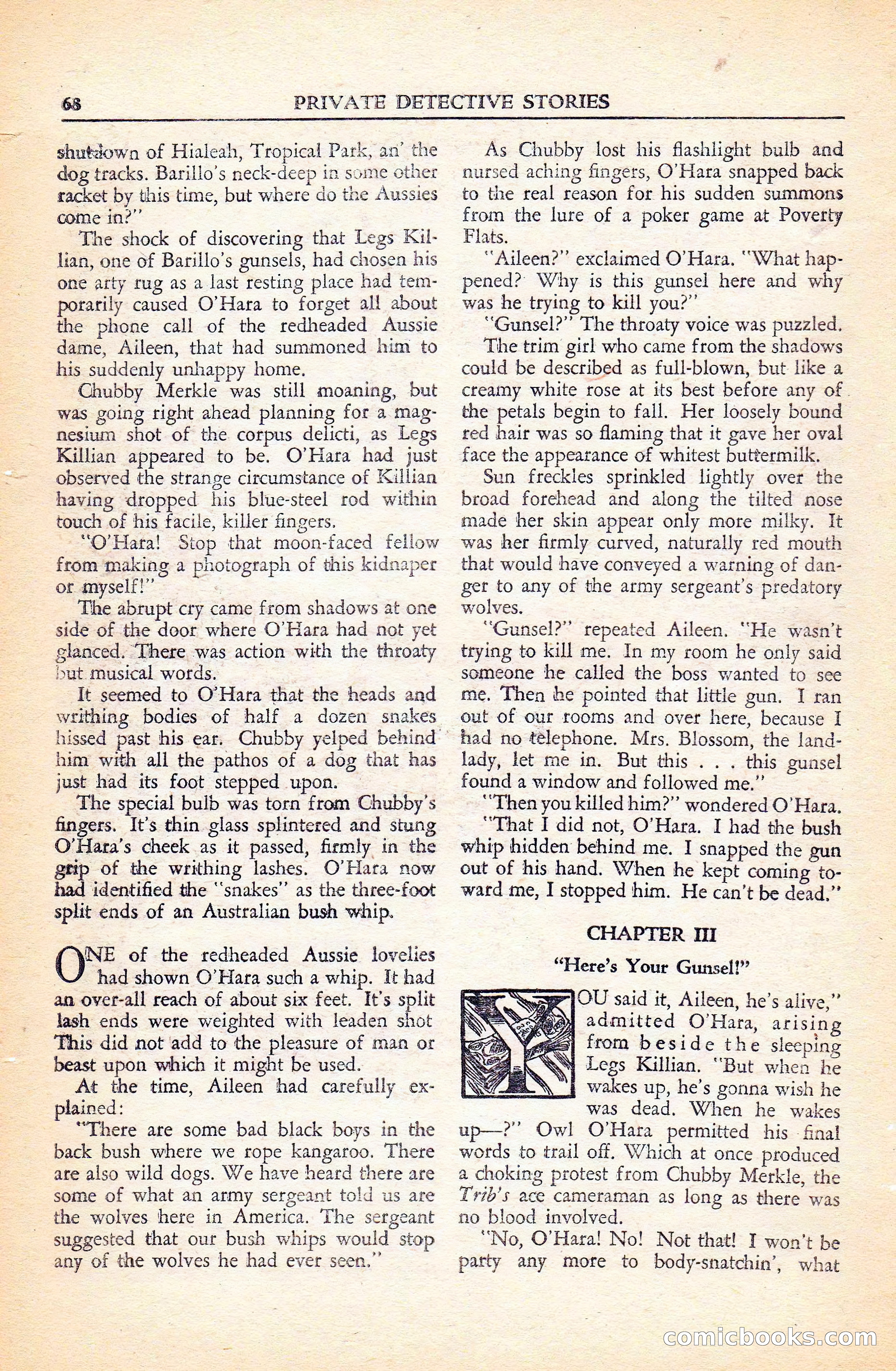 Private Detective Stories, November 1946 — page 70 of 99