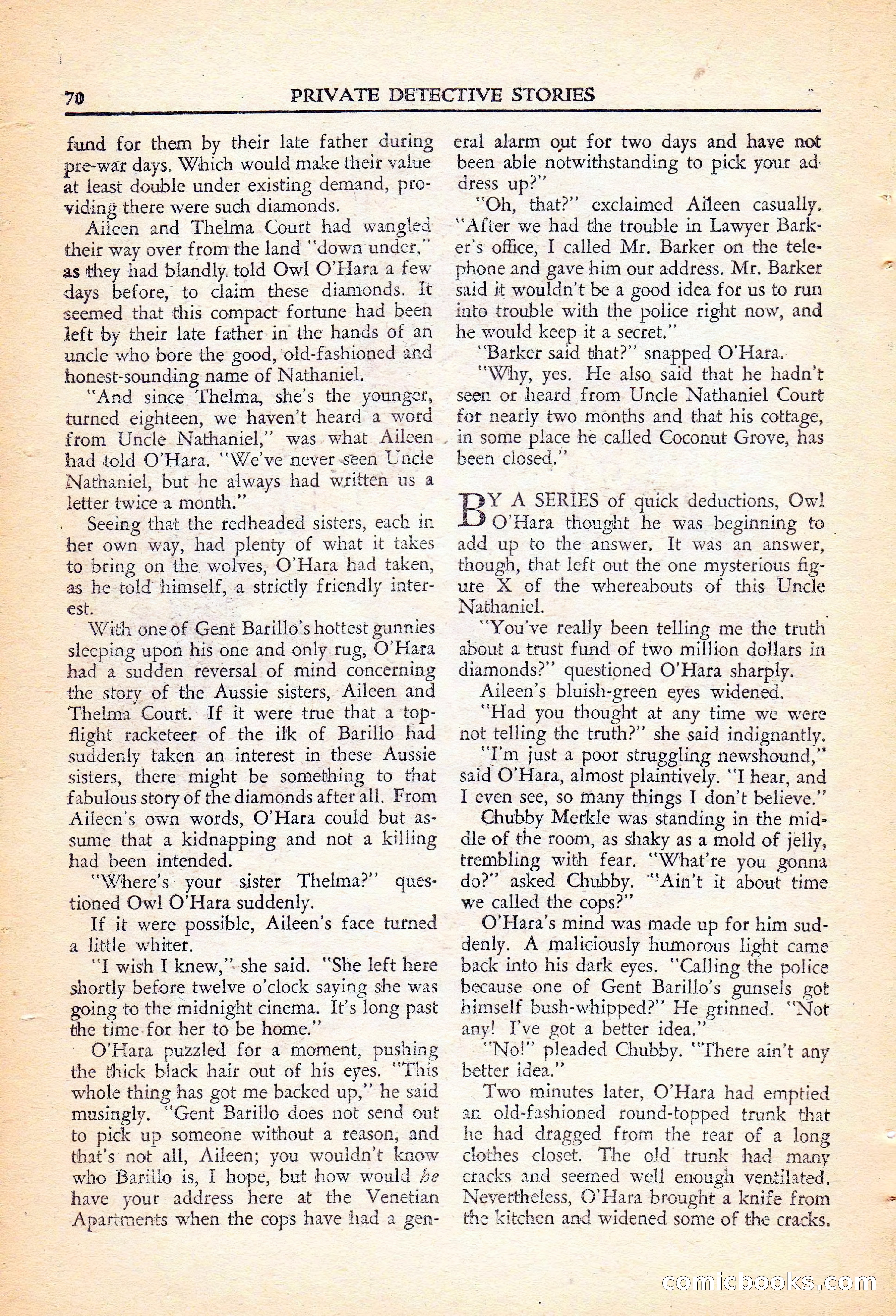 Private Detective Stories, November 1946 — page 72 of 99