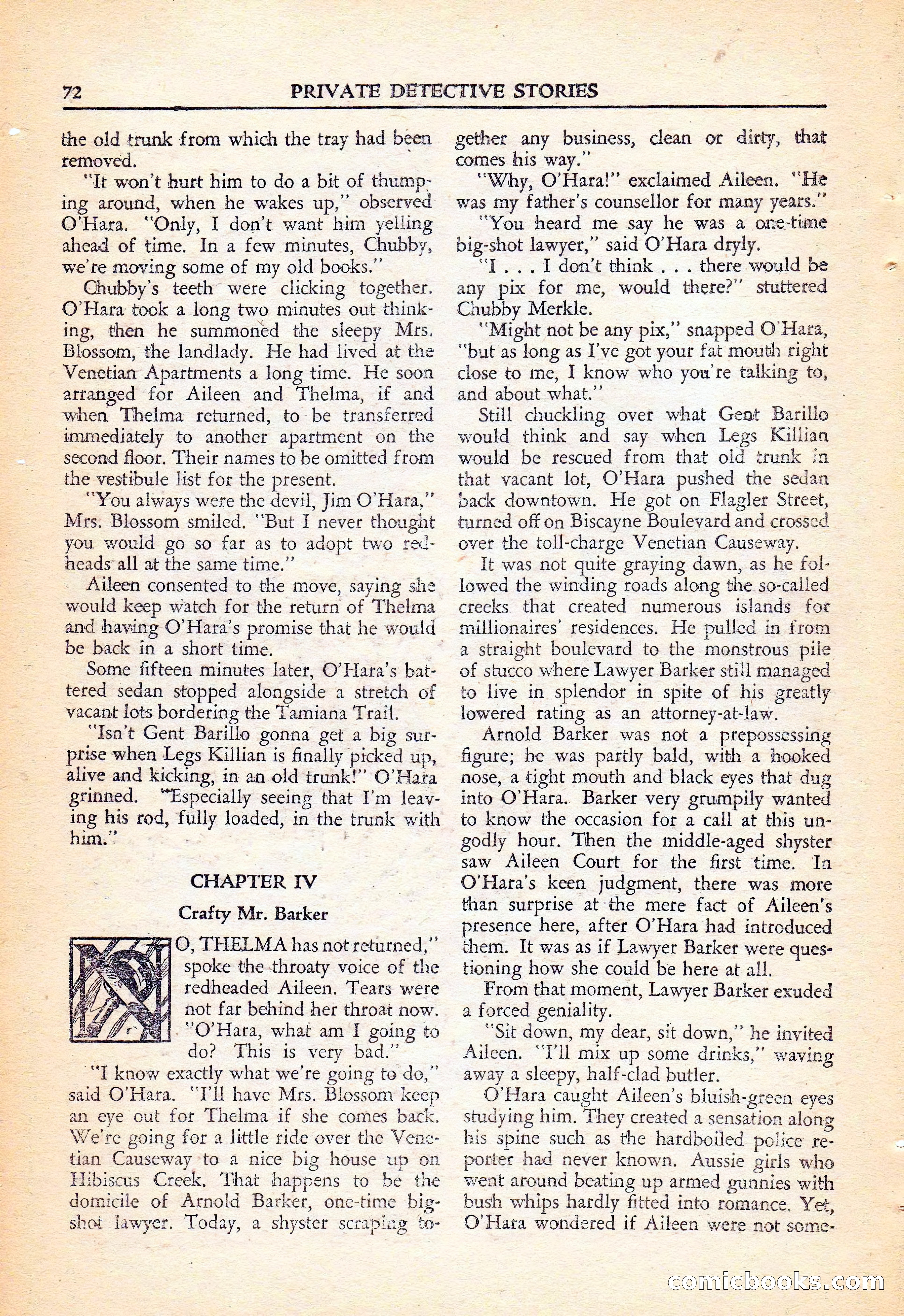 Private Detective Stories, November 1946 — page 74 of 99