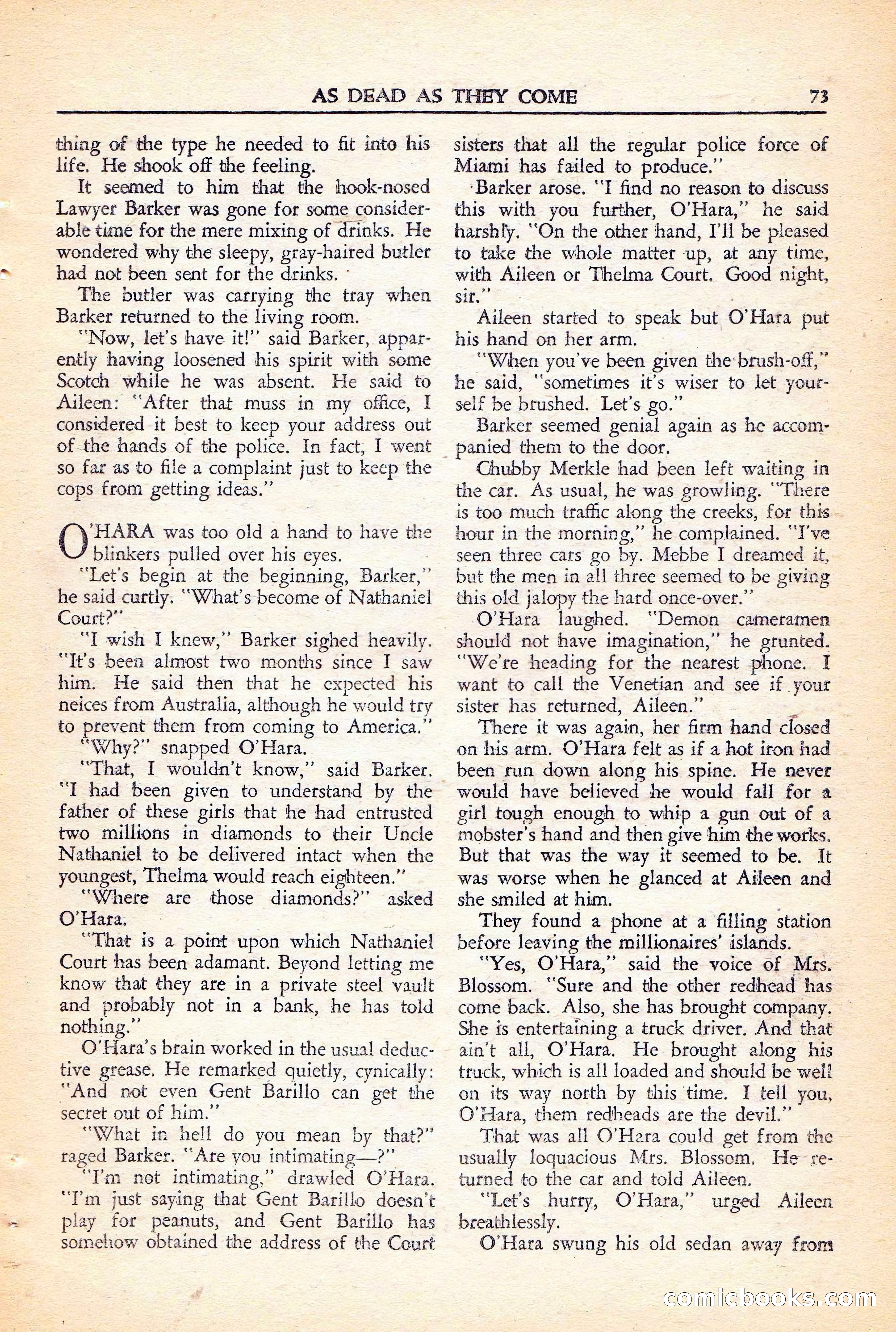 Private Detective Stories, November 1946 — page 75 of 99
