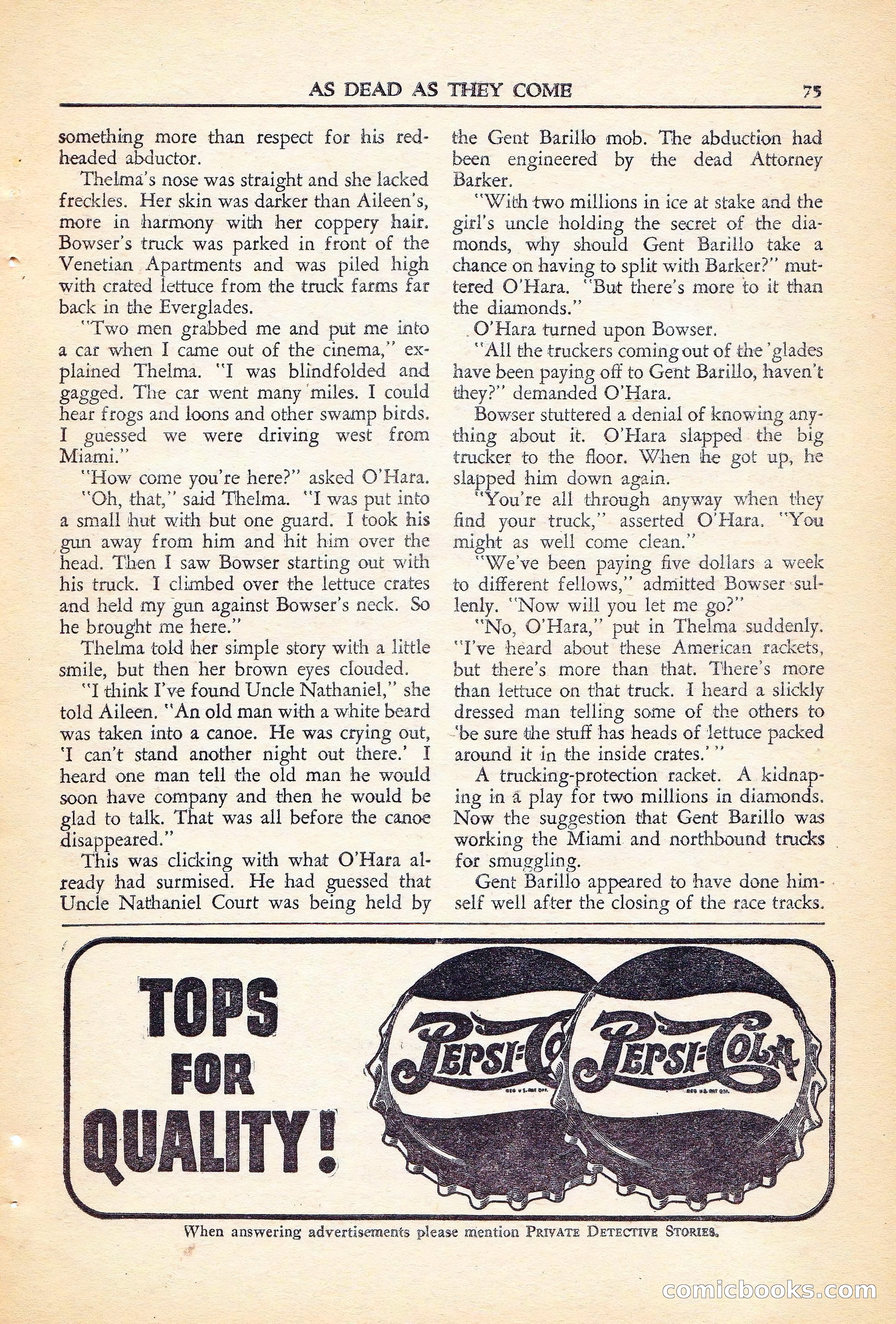 Private Detective Stories, November 1946 — page 77 of 99