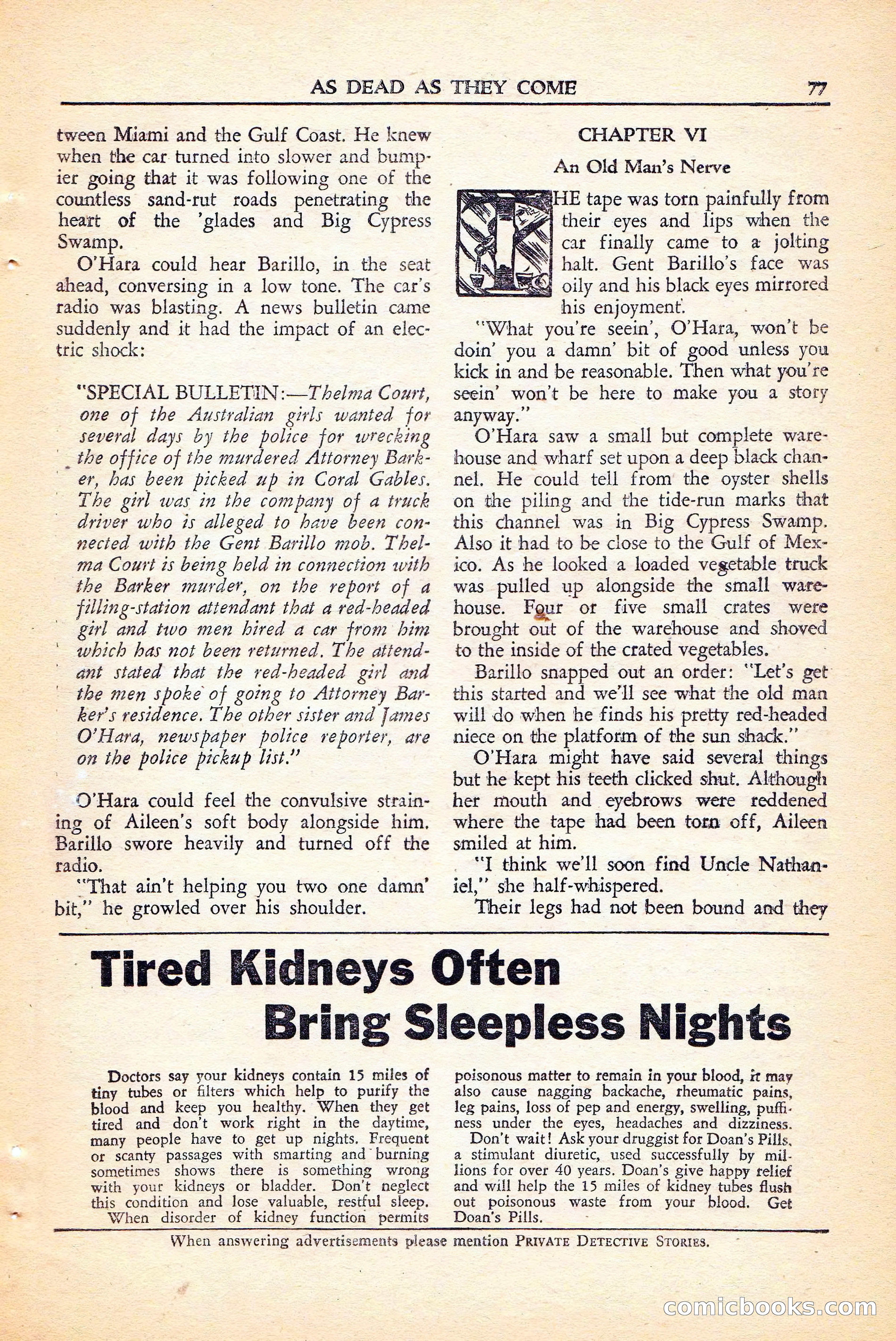Private Detective Stories, November 1946 — page 79 of 99