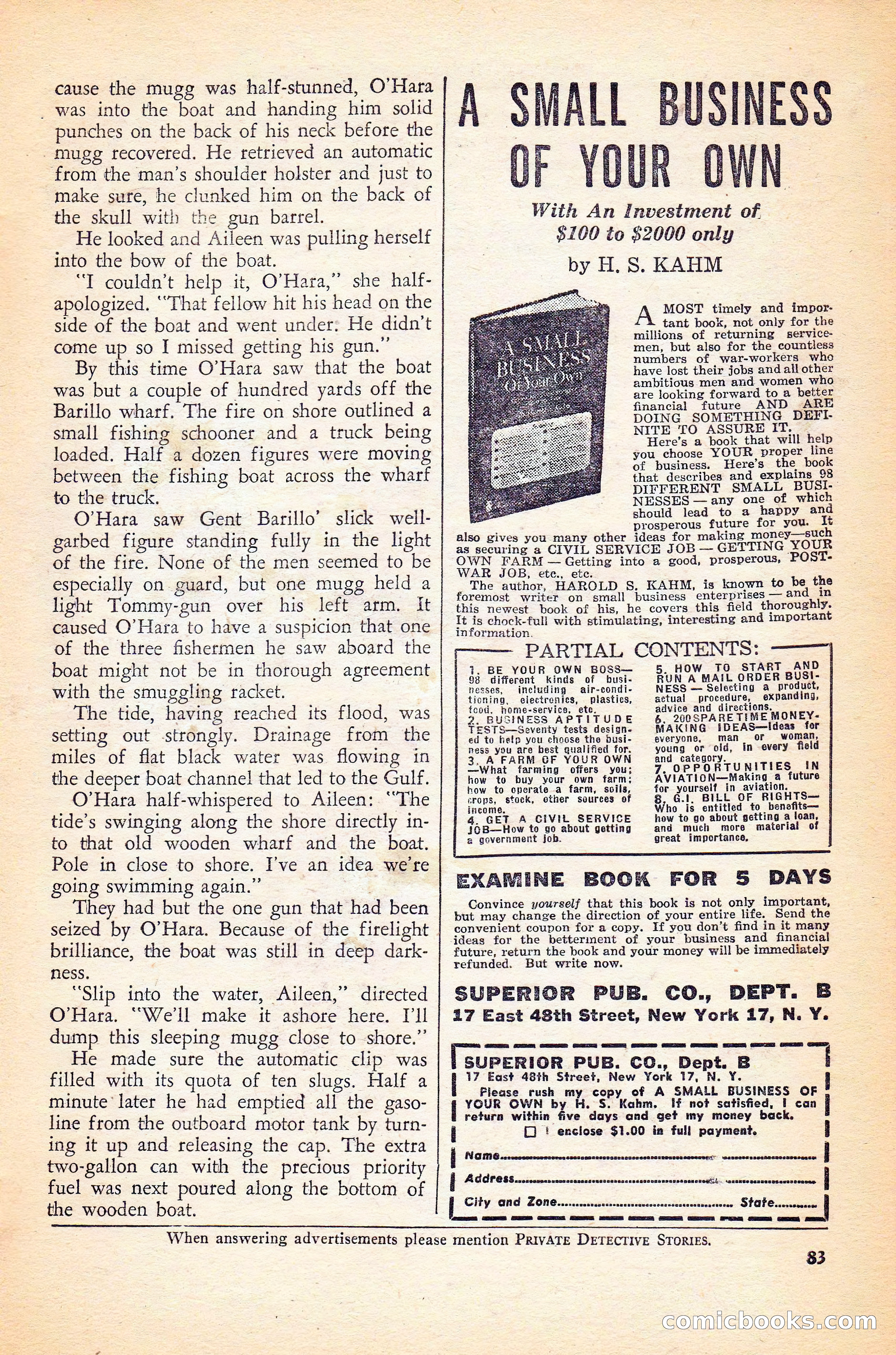 Private Detective Stories, November 1946 — page 85 of 99