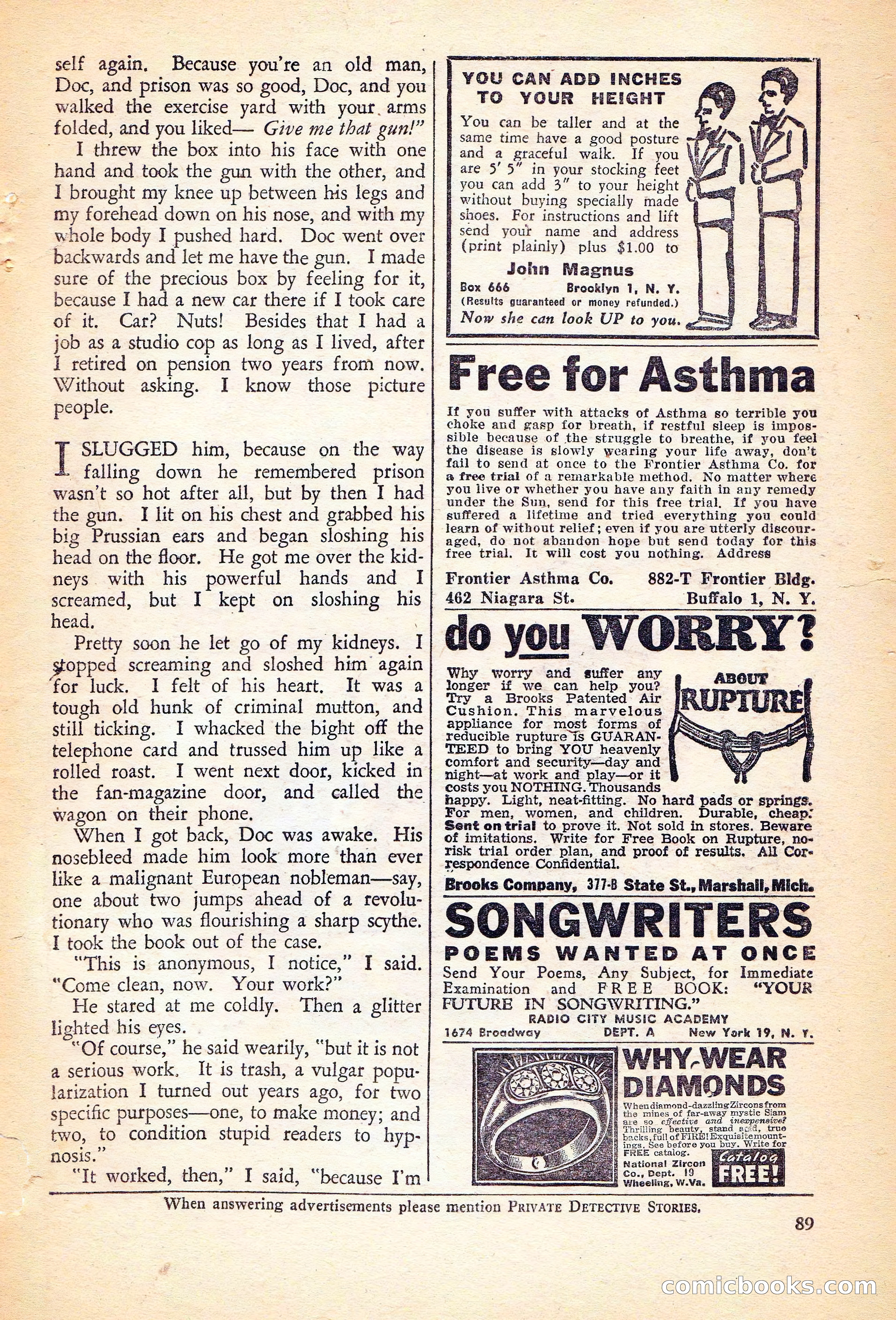 Private Detective Stories, November 1946 — page 91 of 99