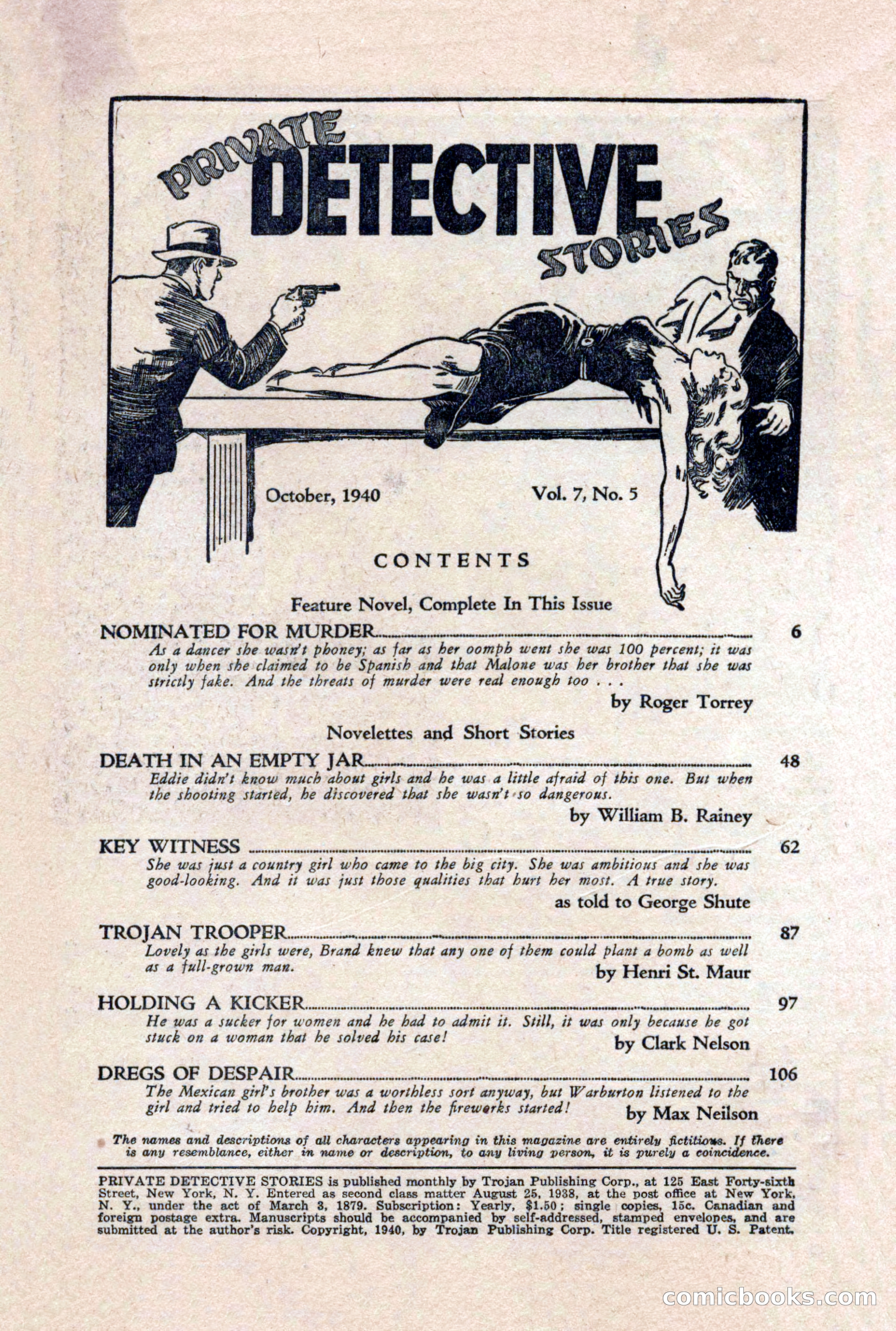 Private Detective Stories, October 1940 — page 4 of 132