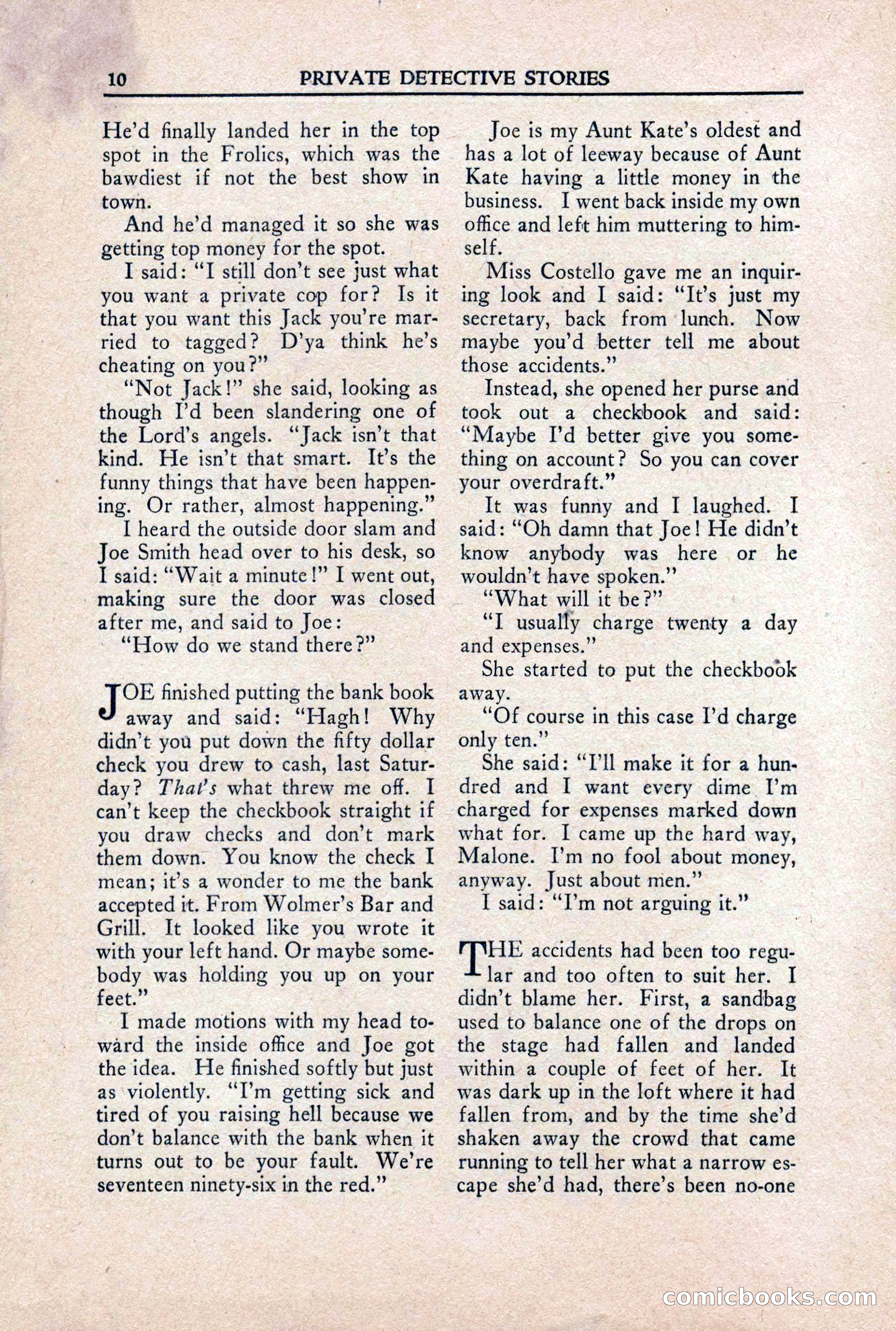 Private Detective Stories, October 1940 — page 12 of 132