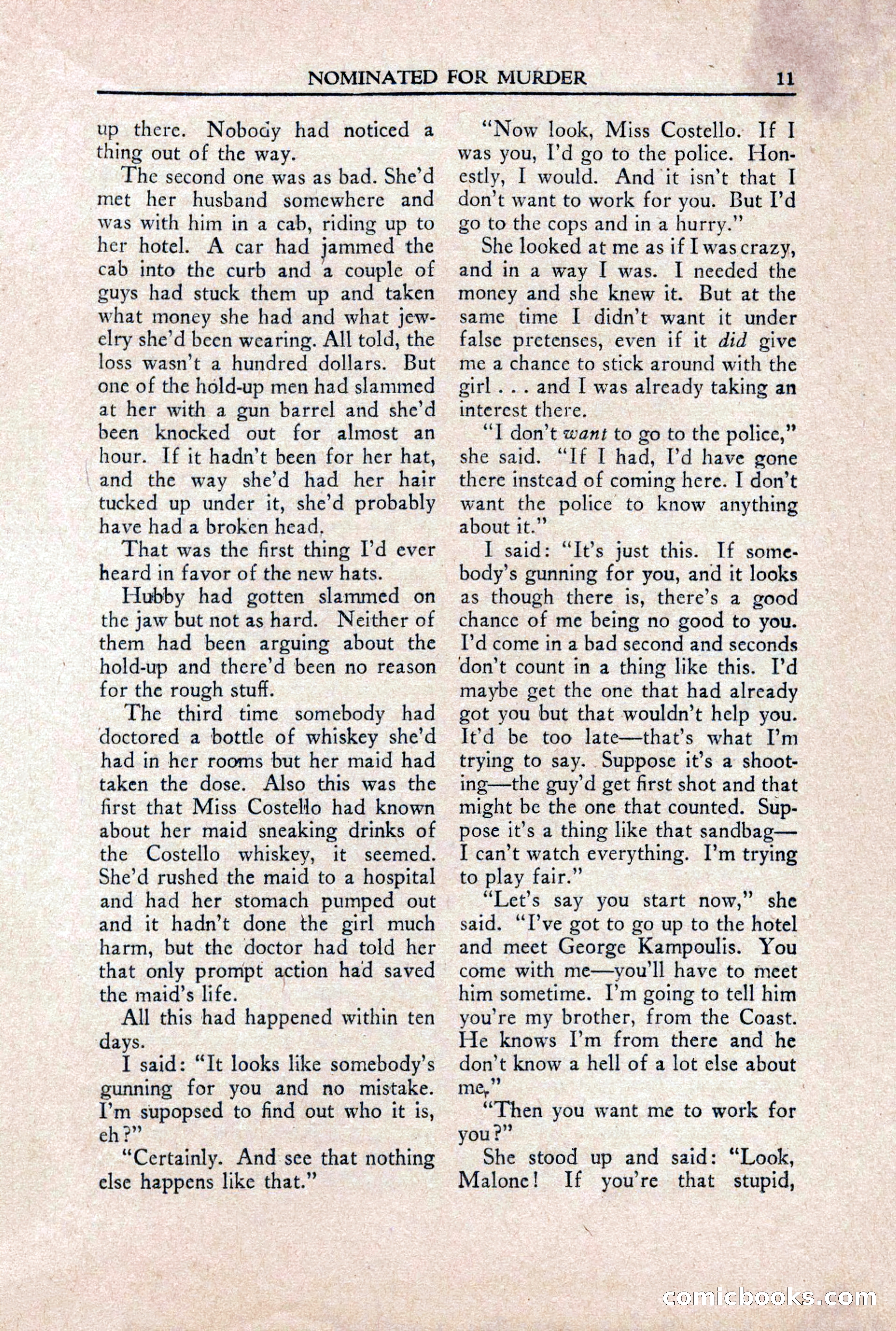 Private Detective Stories, October 1940 — page 13 of 132